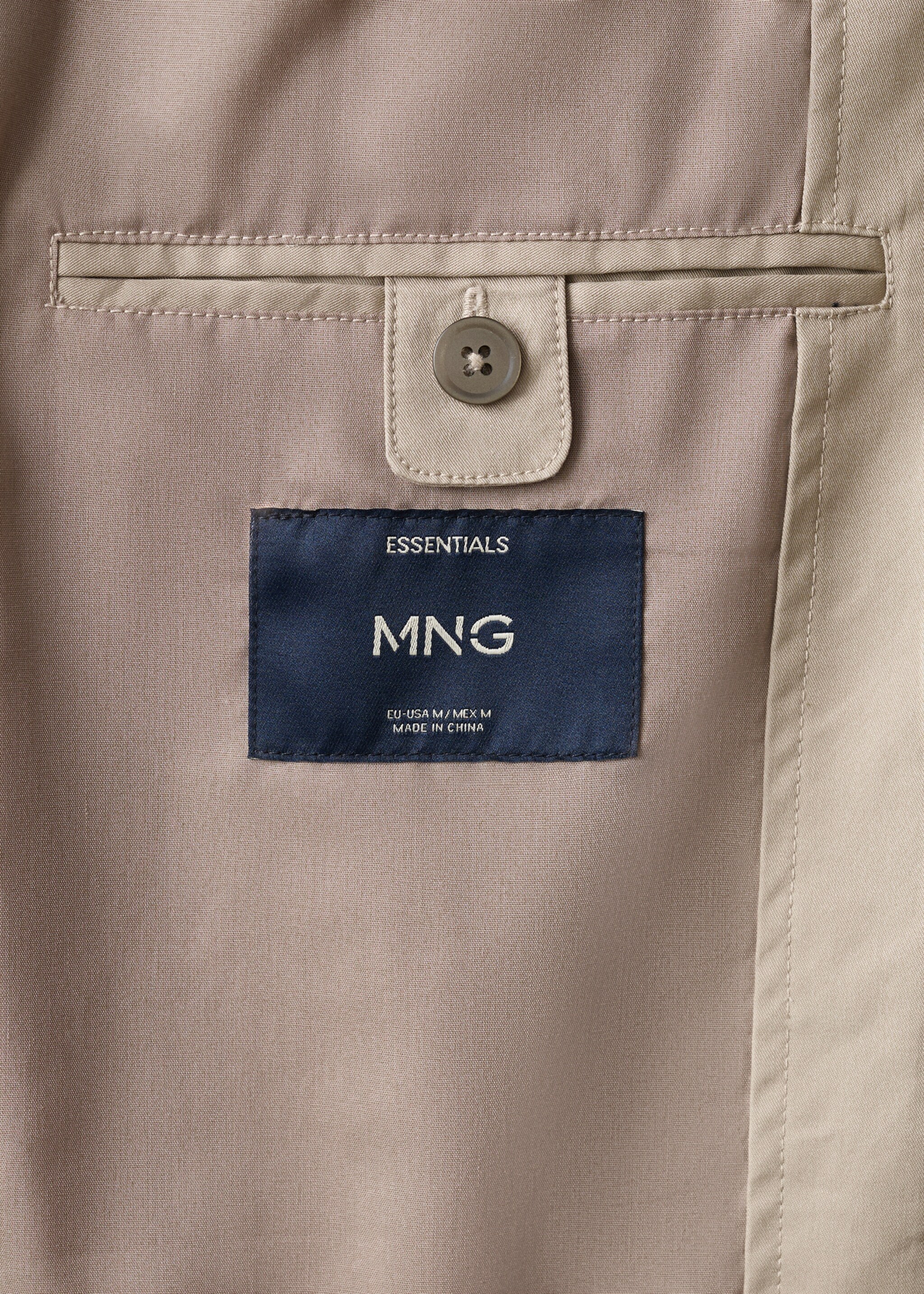 100% cotton multi-pocket jacket - Details of the article 0, Beige. Ref: 27015933-00.