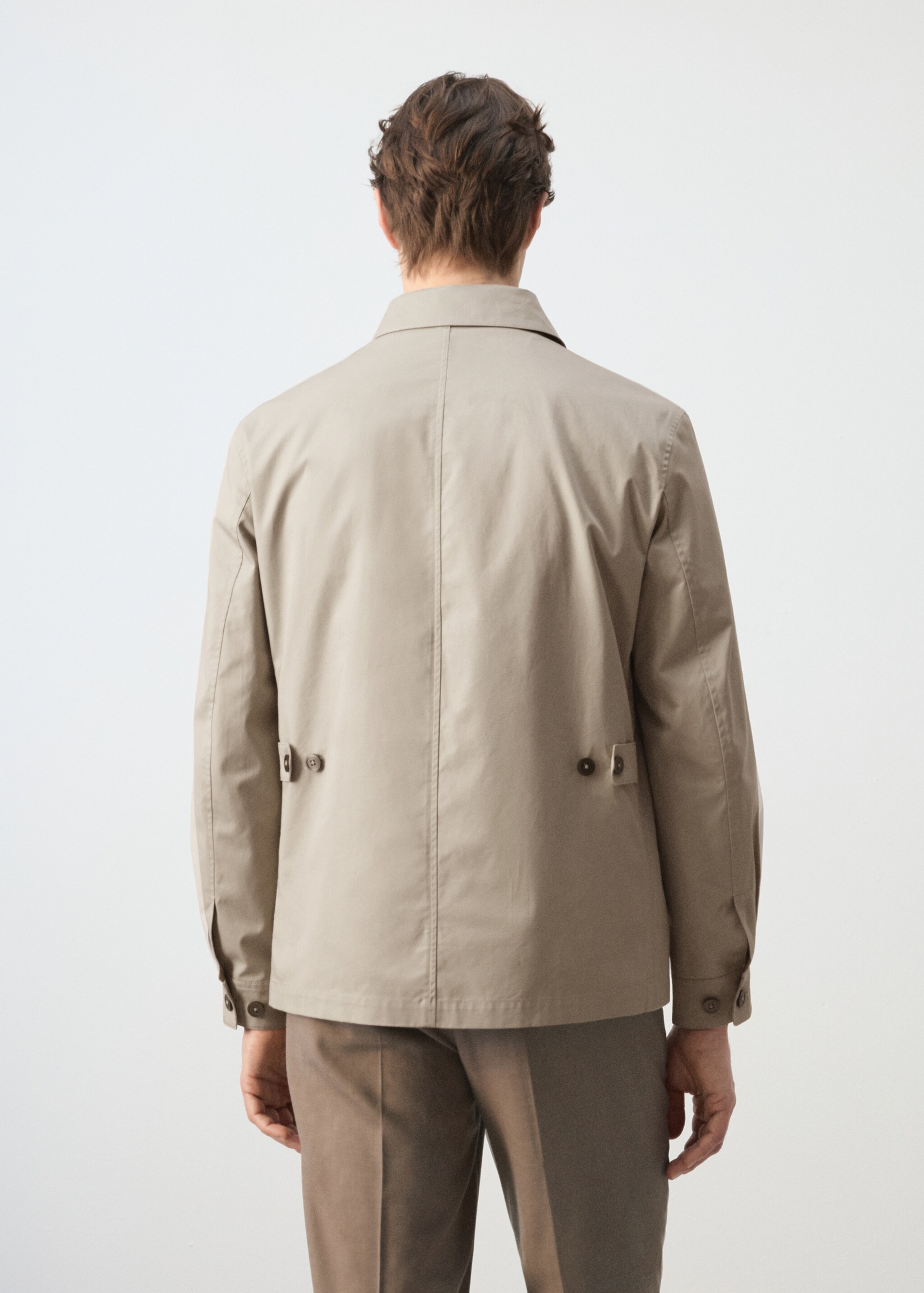 100% cotton multi-pocket jacket - Reverse of the article, Beige. Ref: 27015933-00.