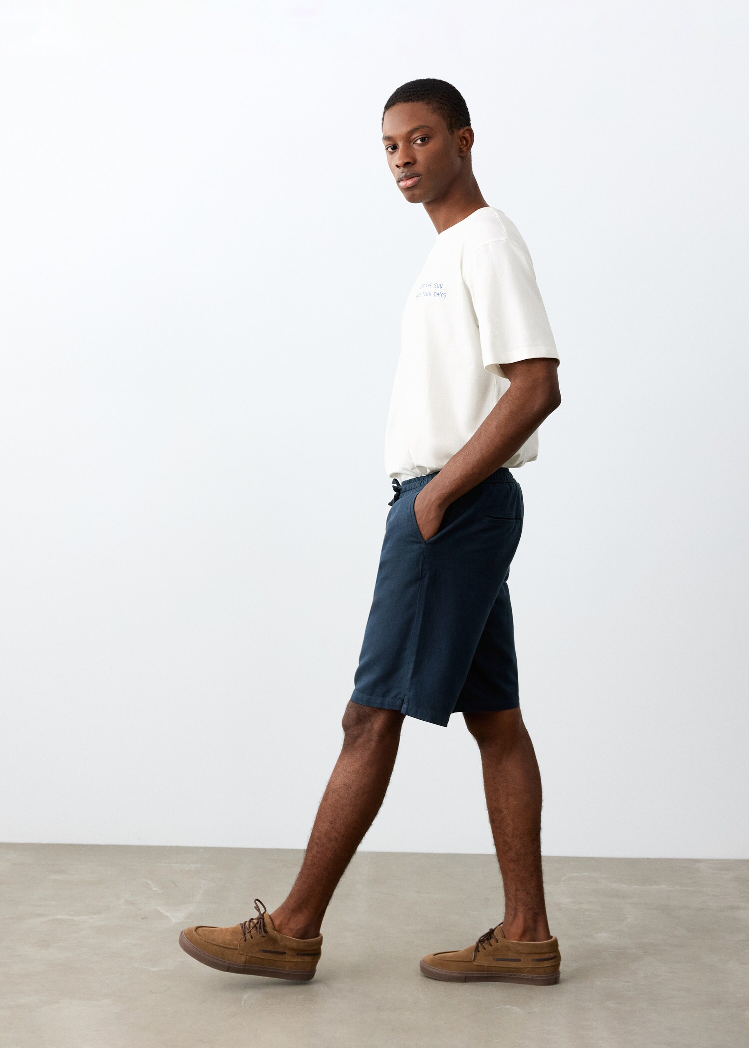 Bermuda coton lin - Plan moyen