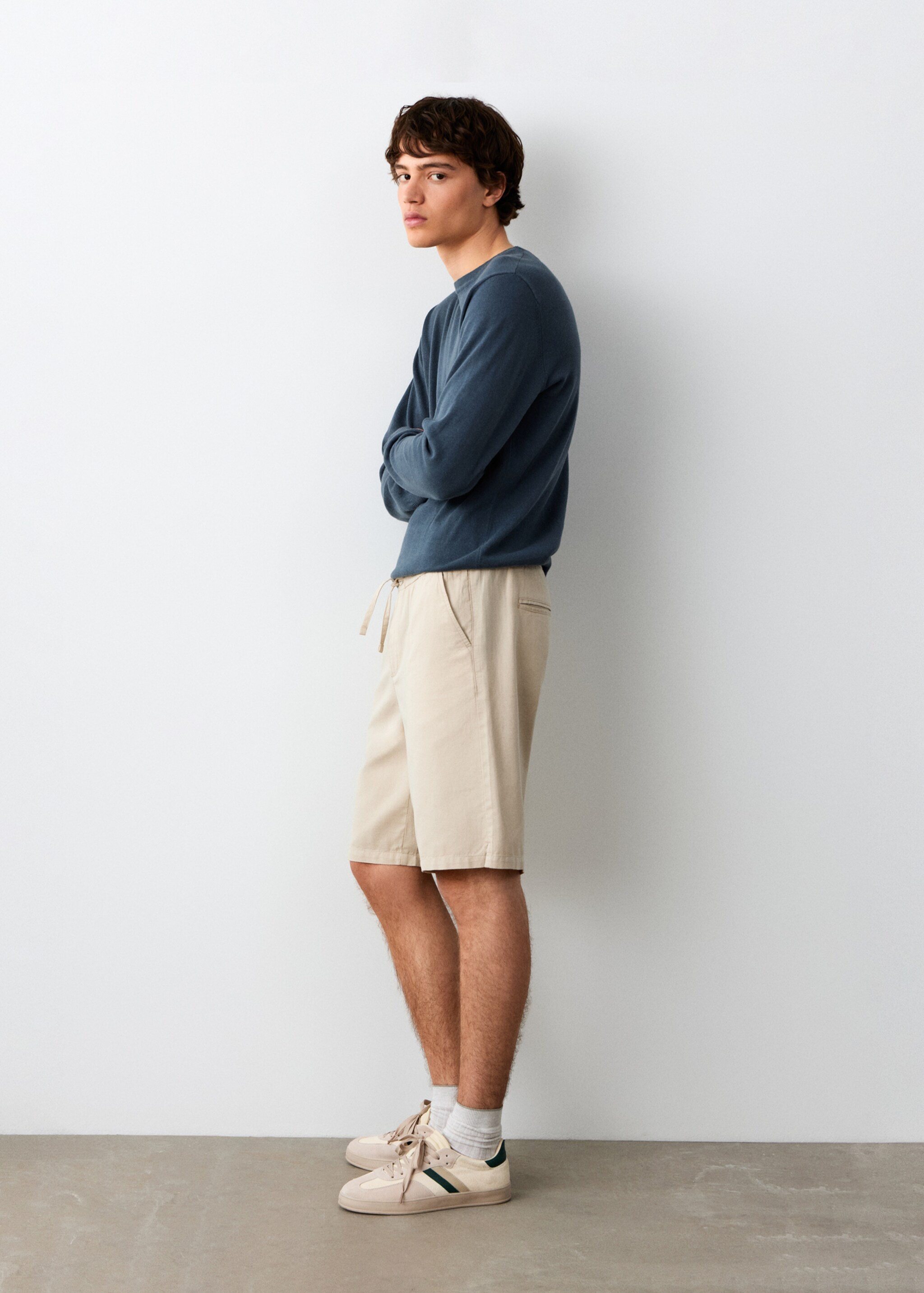 Cotton Bermuda shorts - Medium plane, Sand. Ref: 27015938-00.