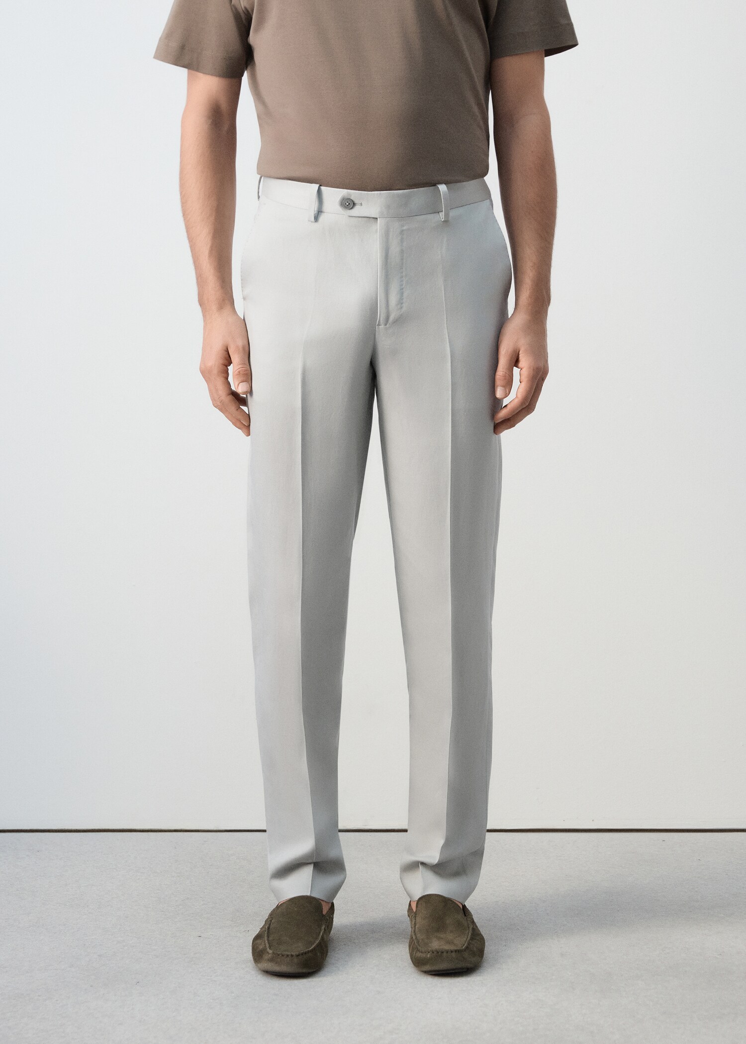 Amalfi slim fit suit trousers - Medium plane