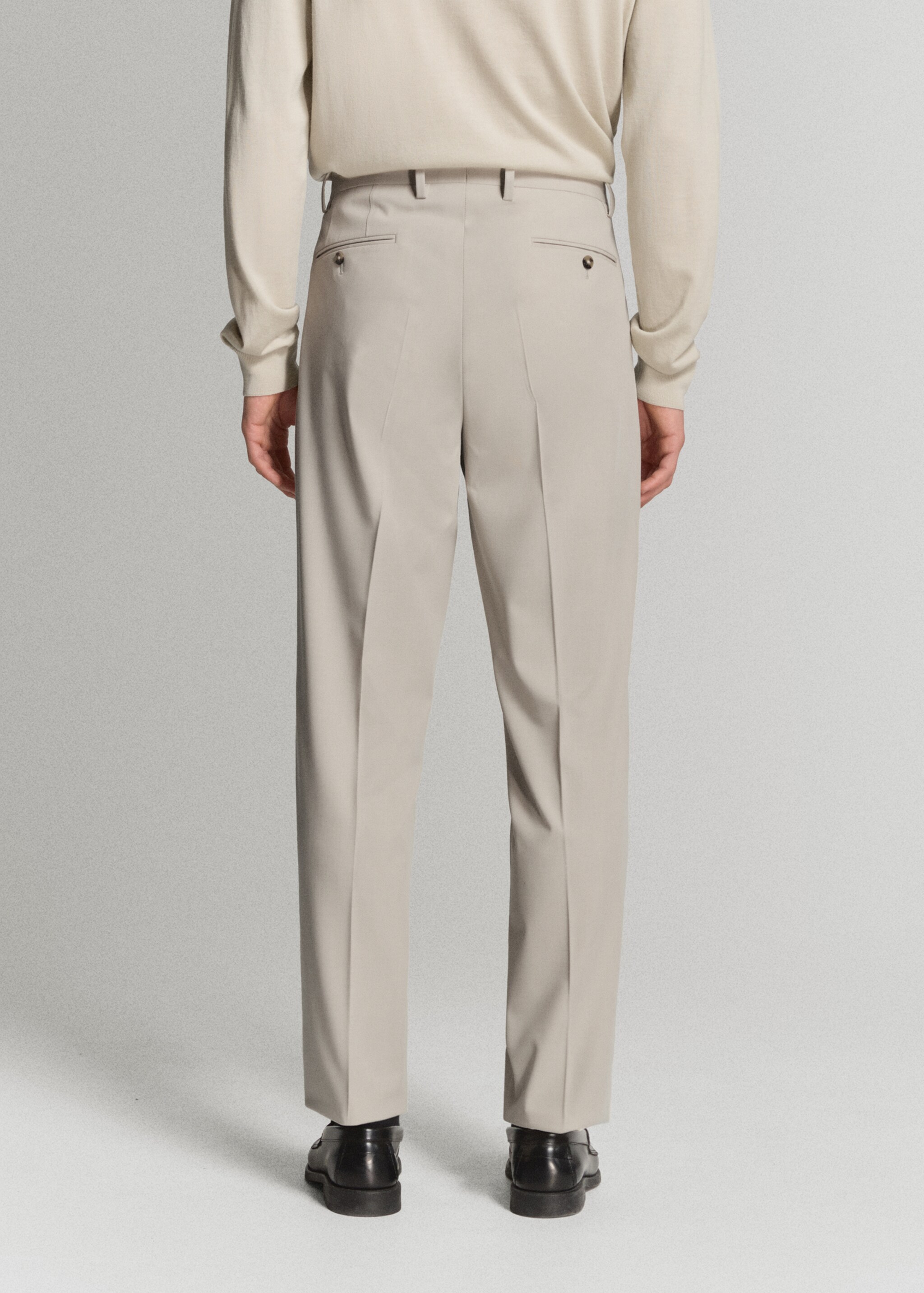 Pantalón traje Milán slim fit - Reverso del artículo, Beige. Ref: 27015943-00.