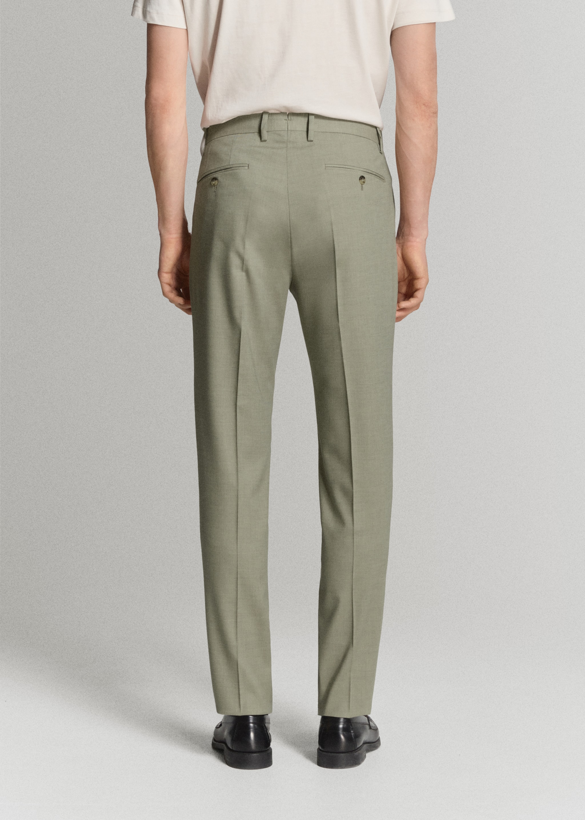 Pantalón traje Milán slim fit - Reverso del artículo, Verde. Ref: 27015944-00.