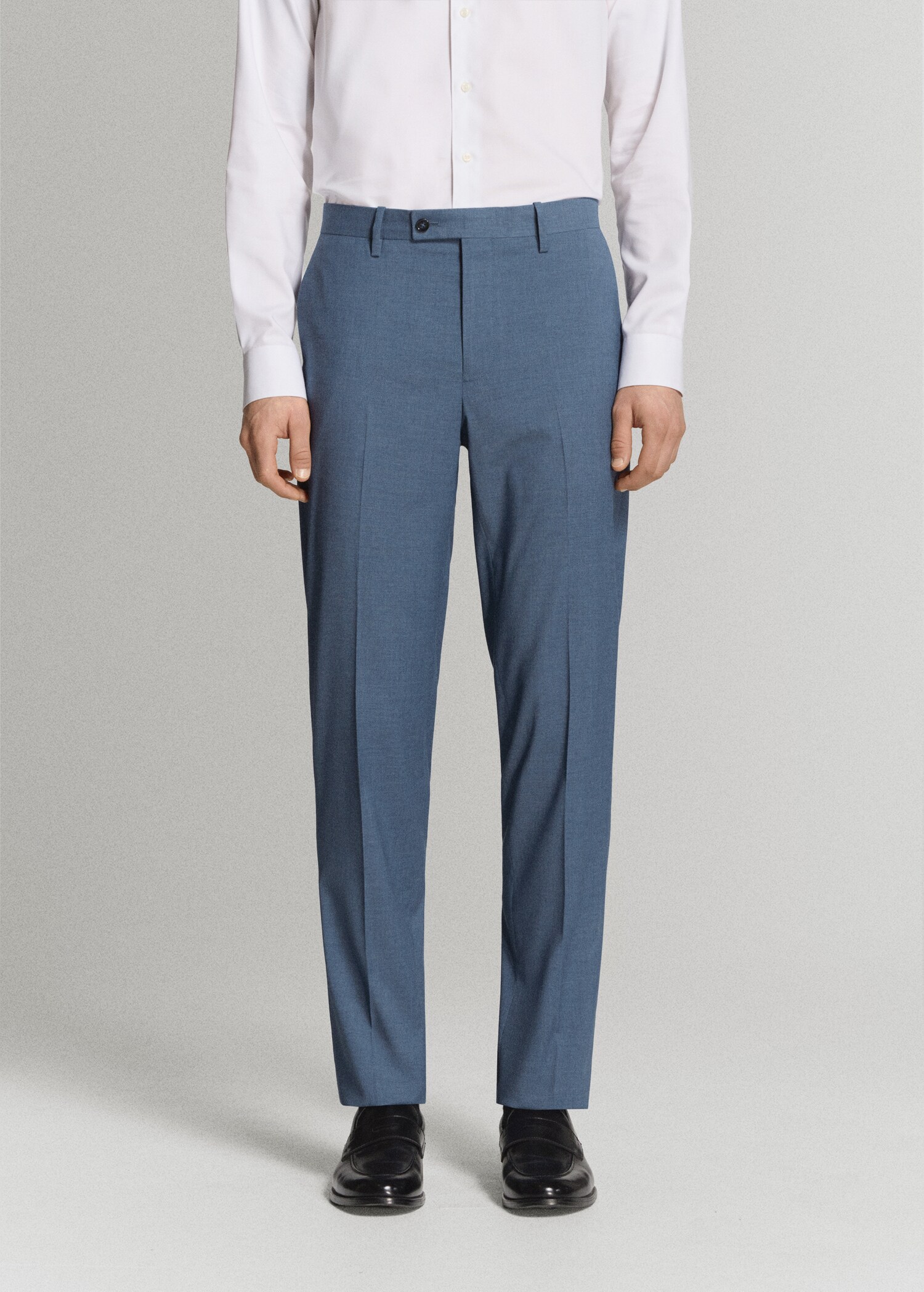 Milan slim-fit suit trousers - Medium plane