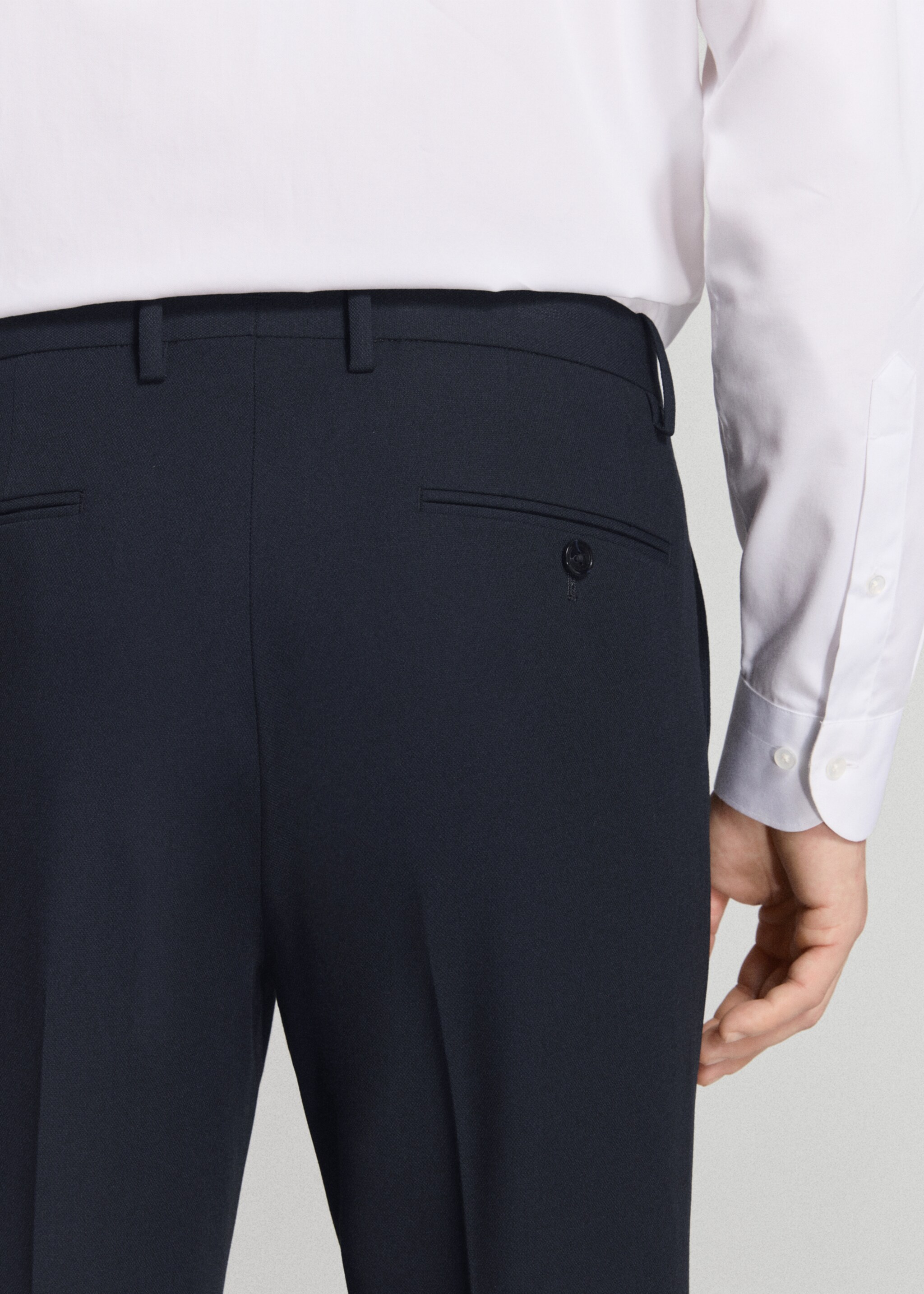 Pantalón traje Mónaco slim fit - Detalle del artículo 6, Azul marino. Ref: 27015946-00.