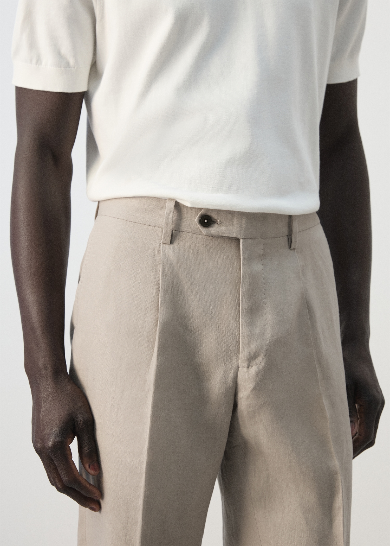 Pantalón traje Amalfi 100% lino slim fit - Detalle del artículo 1