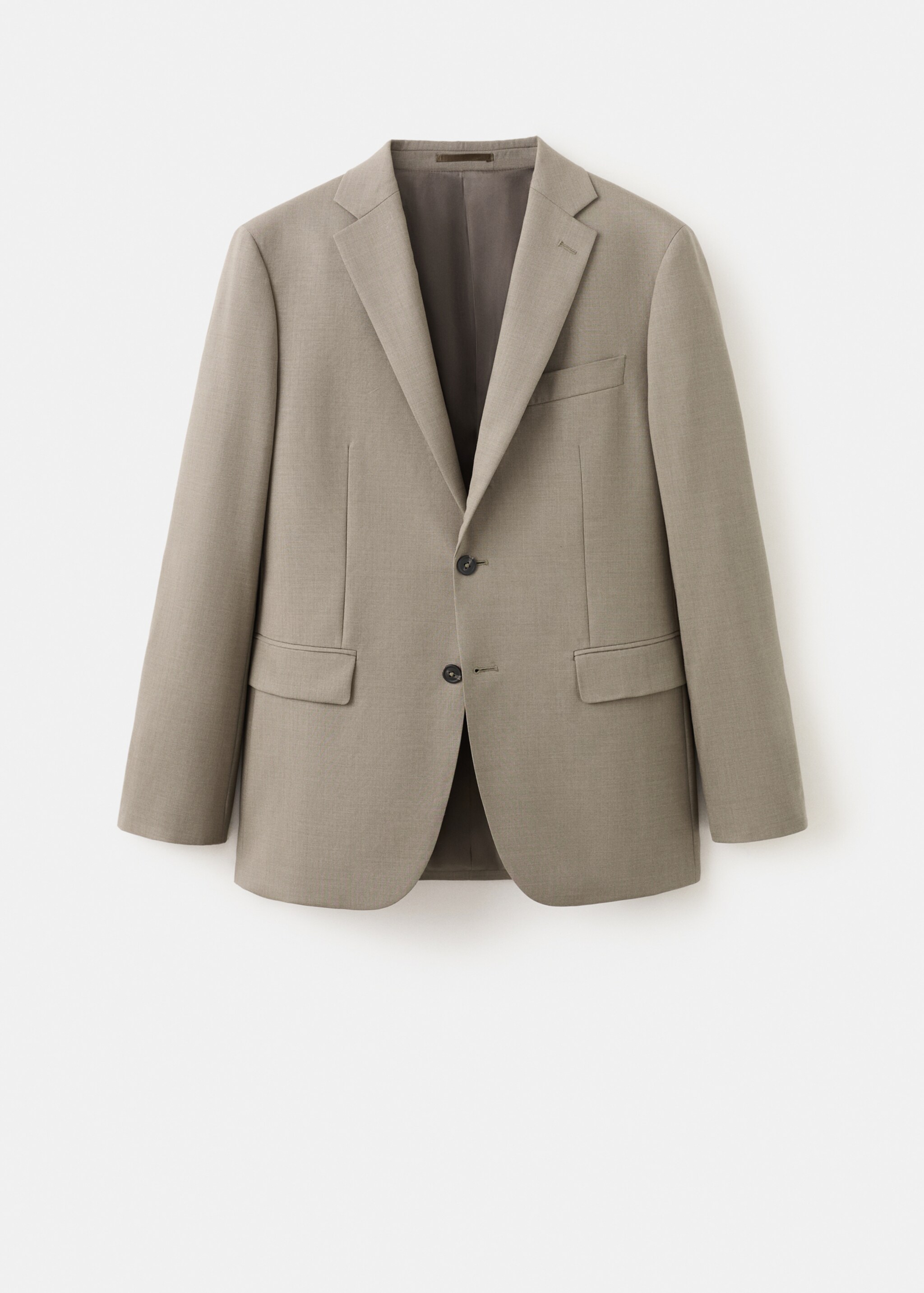 Turin 100% wool suit jacket - Article without model, Medium Brown. Ref: 27015950-00.