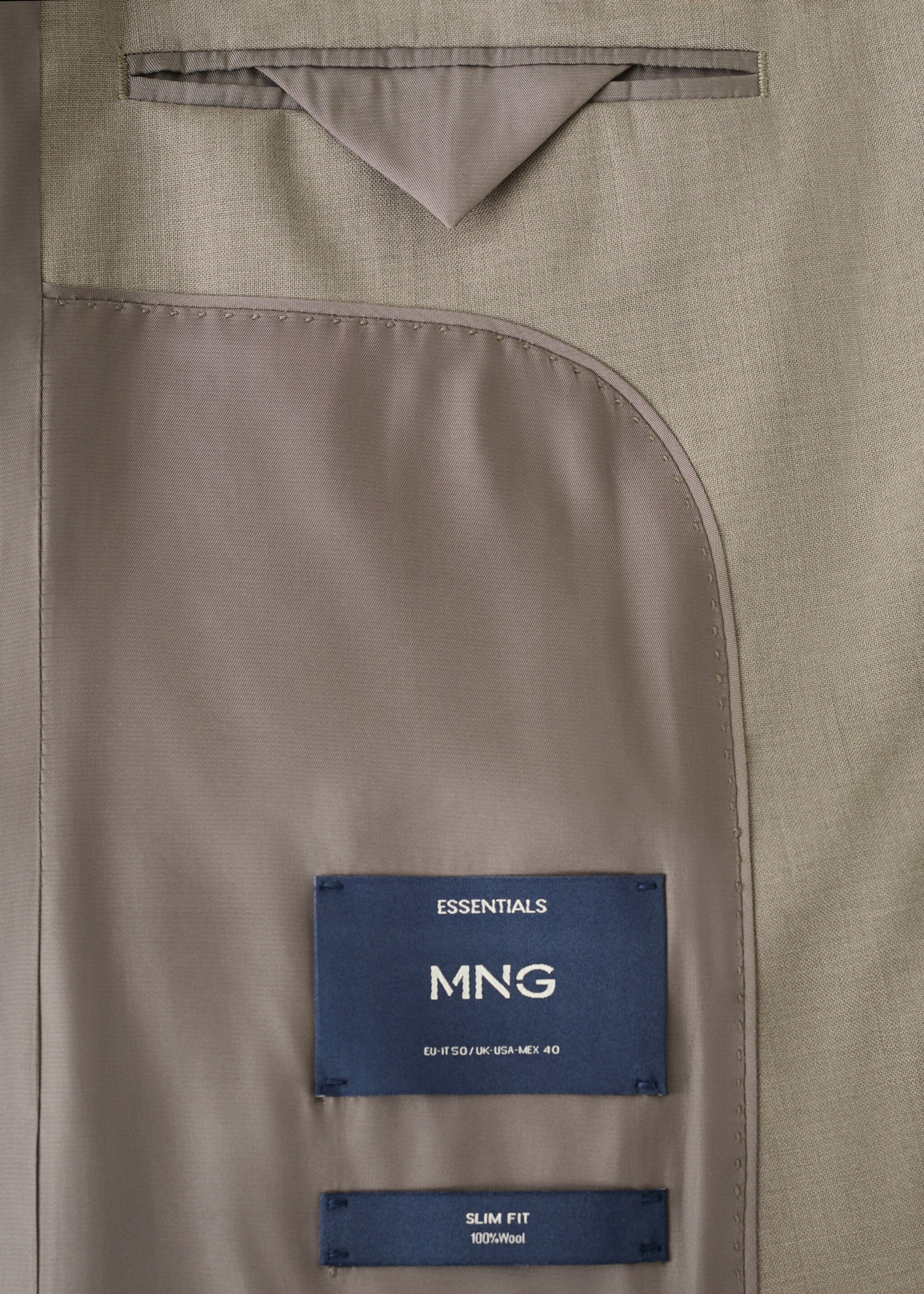 Turin 100% wool suit jacket - Details of the article 0, Medium Brown. Ref: 27015950-00.