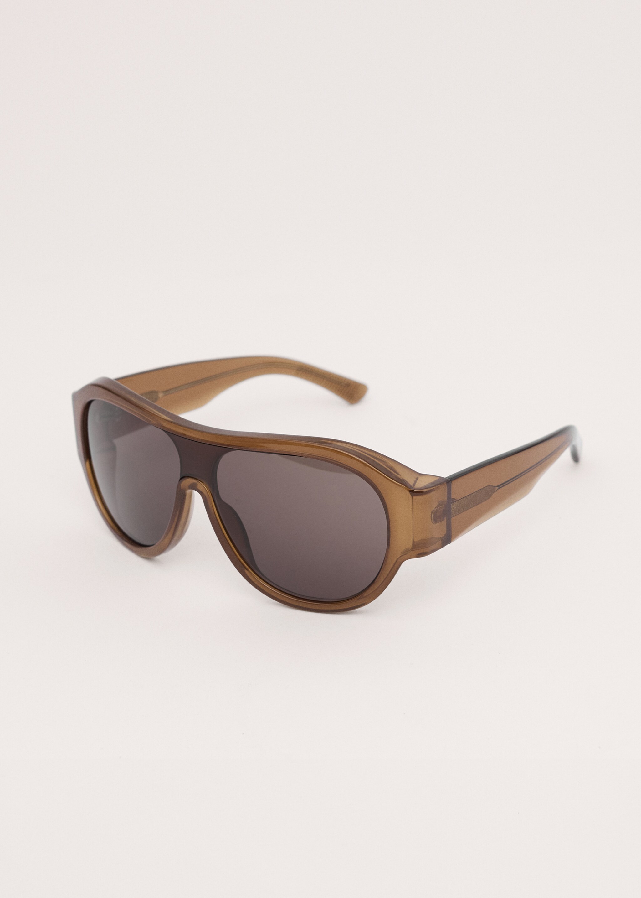 Aviator sunglasses with plastic frame - Medium plane, Brown. Ref: 27015952-00.