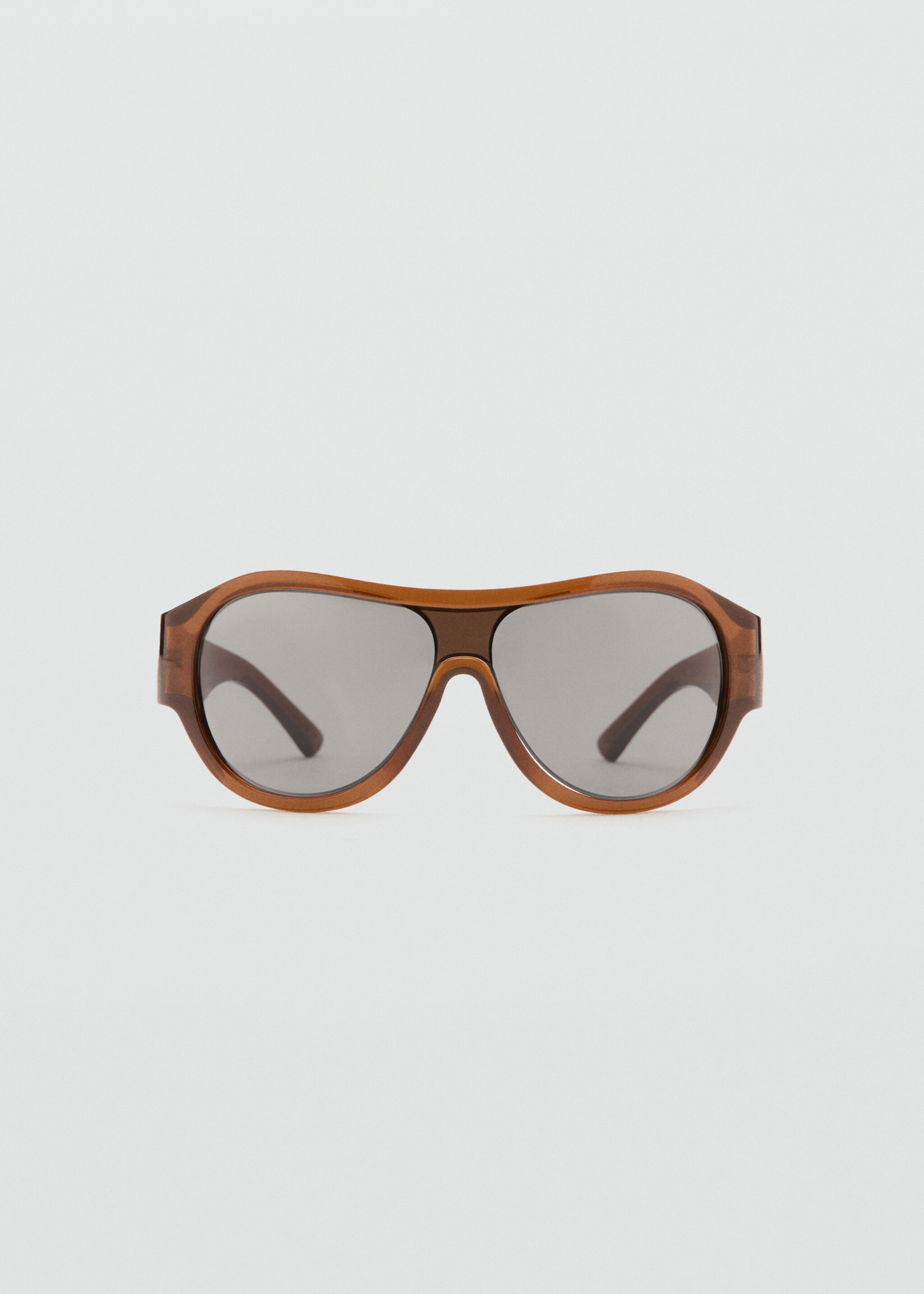 Aviator sunglasses with plastic frame - Article without model, Brown. Ref: 27015952-00.