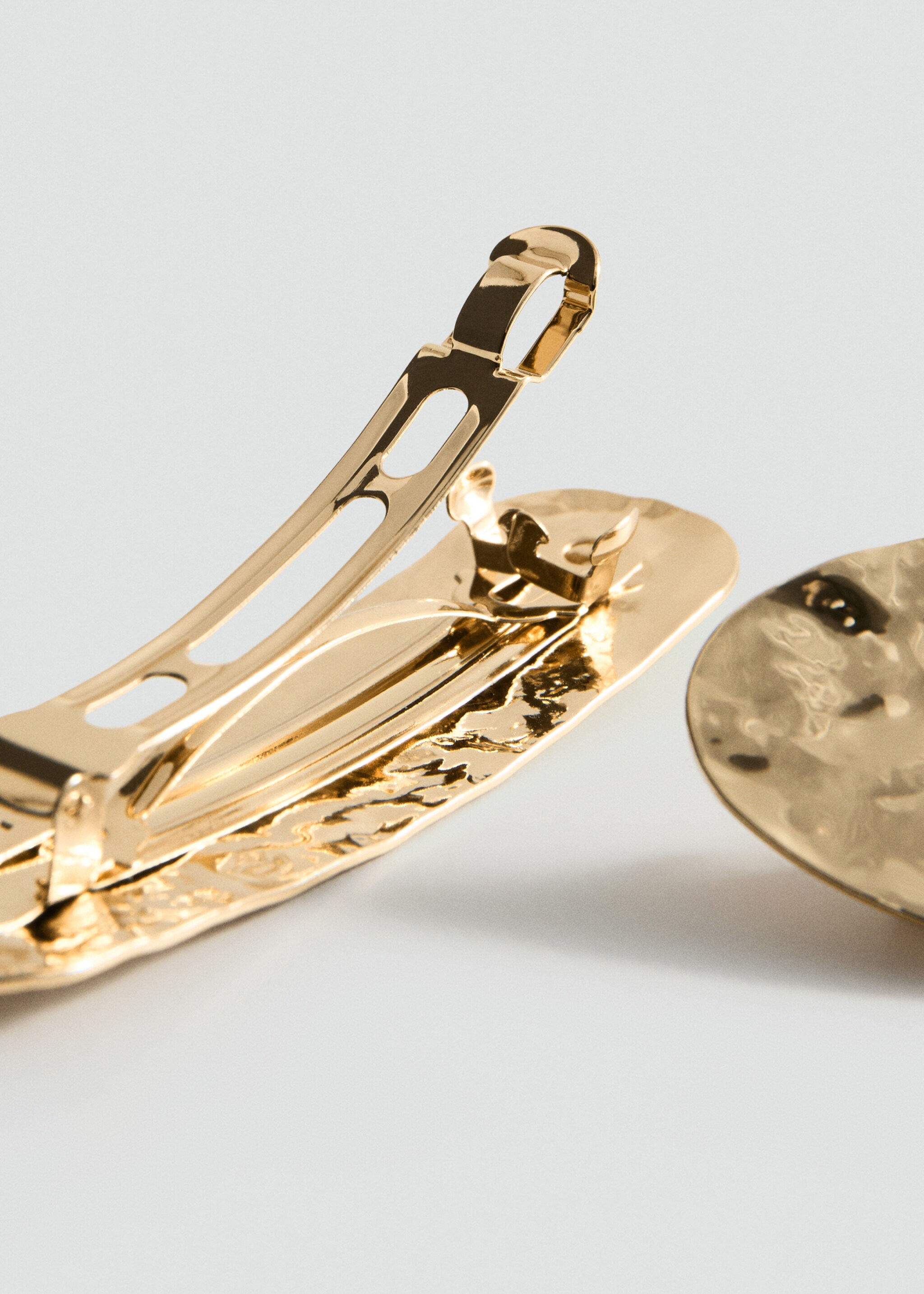 طقم مشبك شعر من قطعتين - تفاصيل المنتج 1, ذهبي. Ref: 27015957-00.