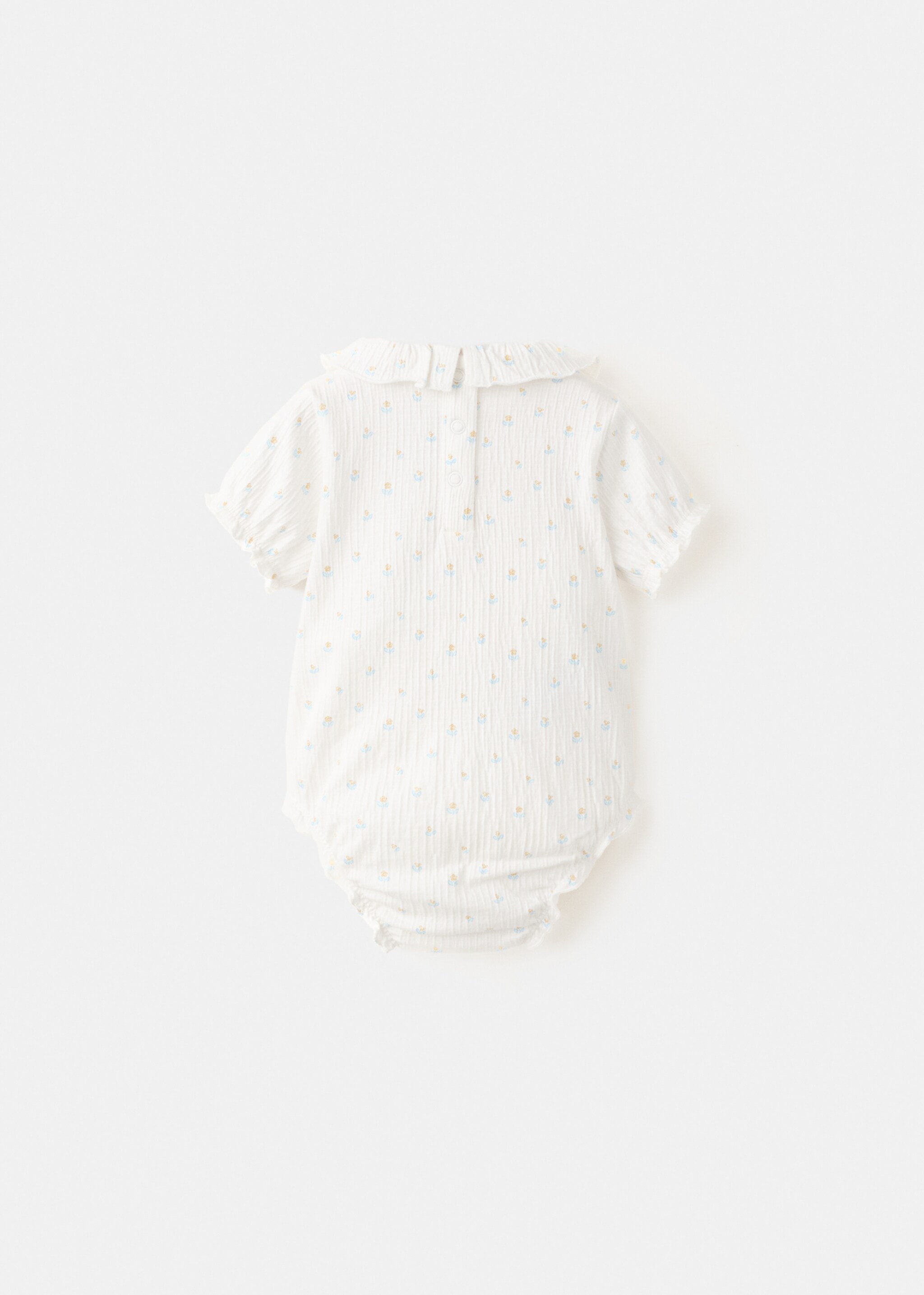 Body bébé col imprimé - Verso de l’article, Blanc cassé. Ref: 27015961-00.