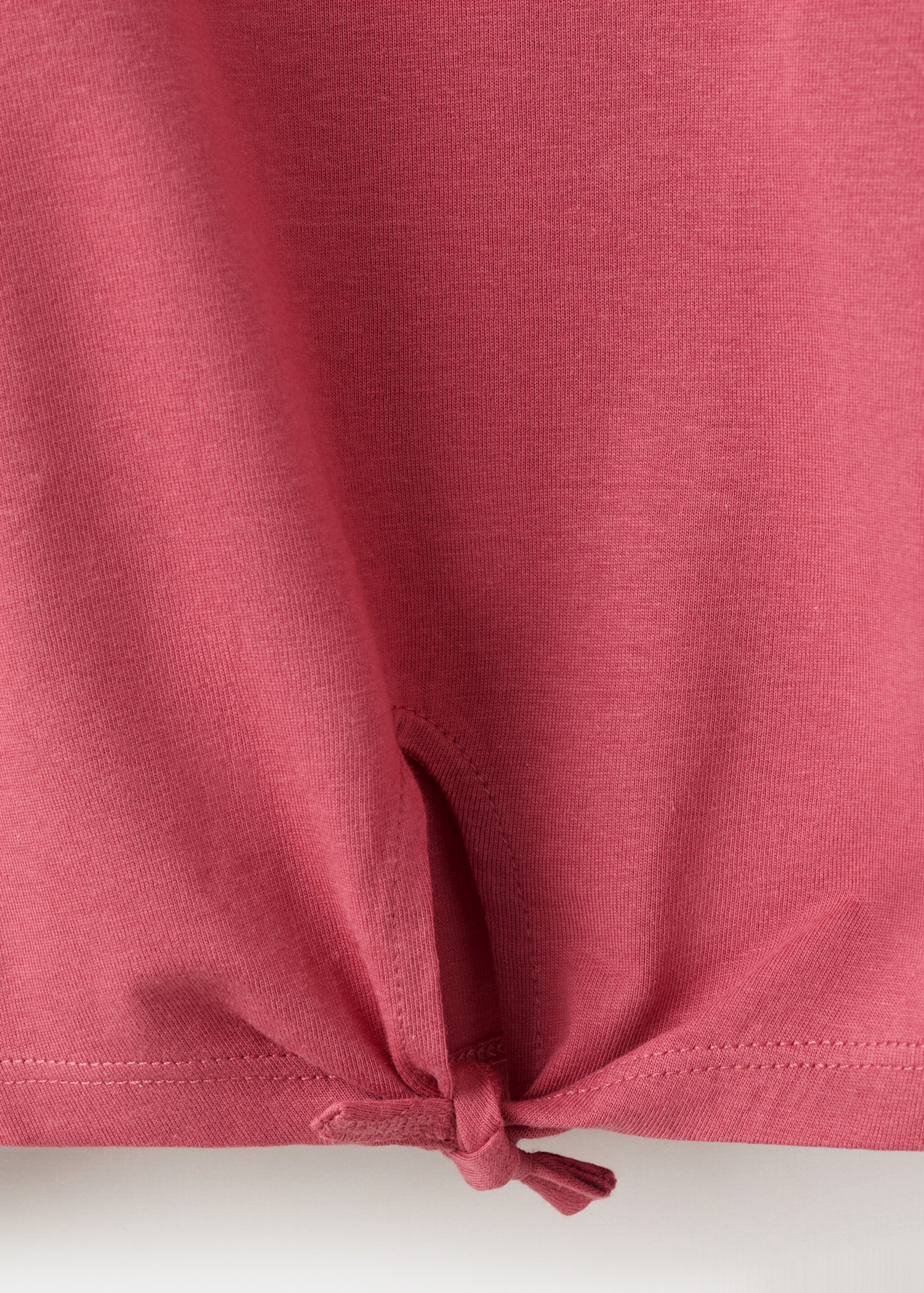 Printed cotton-blend t-shirt - Details of the article 0, Burgundy. Ref: 27015968-00.