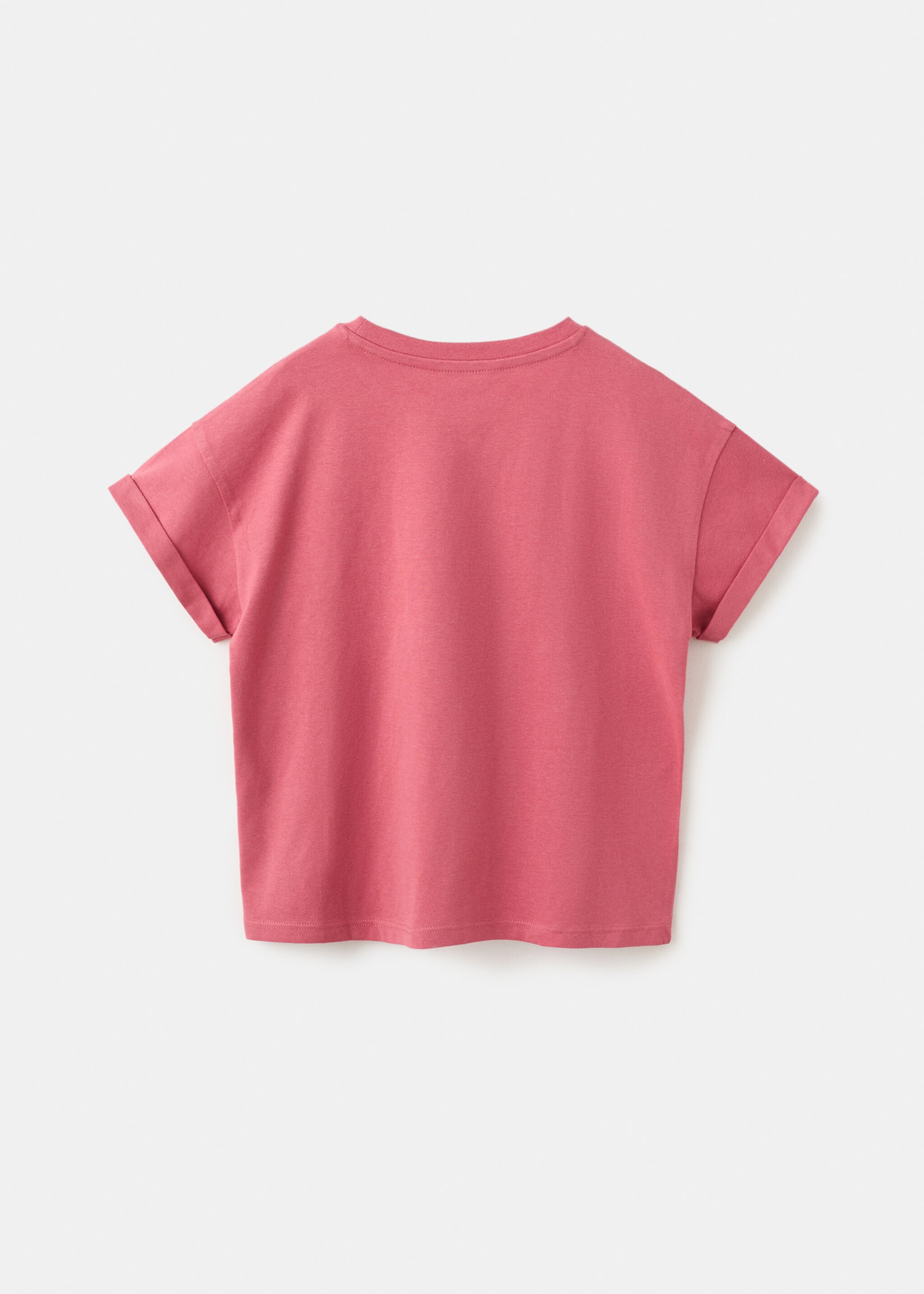 Printed cotton-blend t-shirt - Reverse of the article, Burgundy. Ref: 27015968-00.