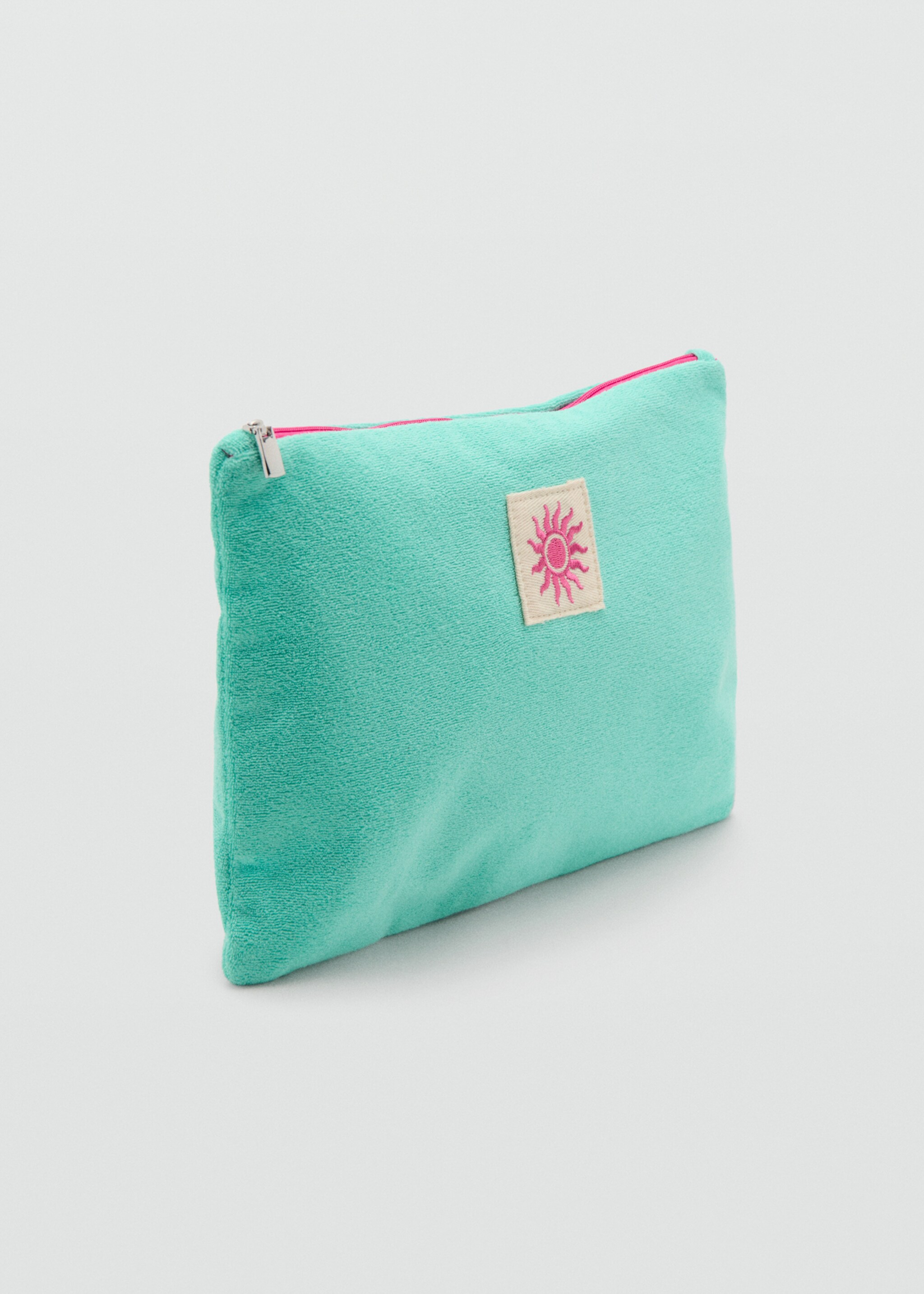 Plain cotton toiletry bag - Medium plane, Blue. Ref: 27015971-00.