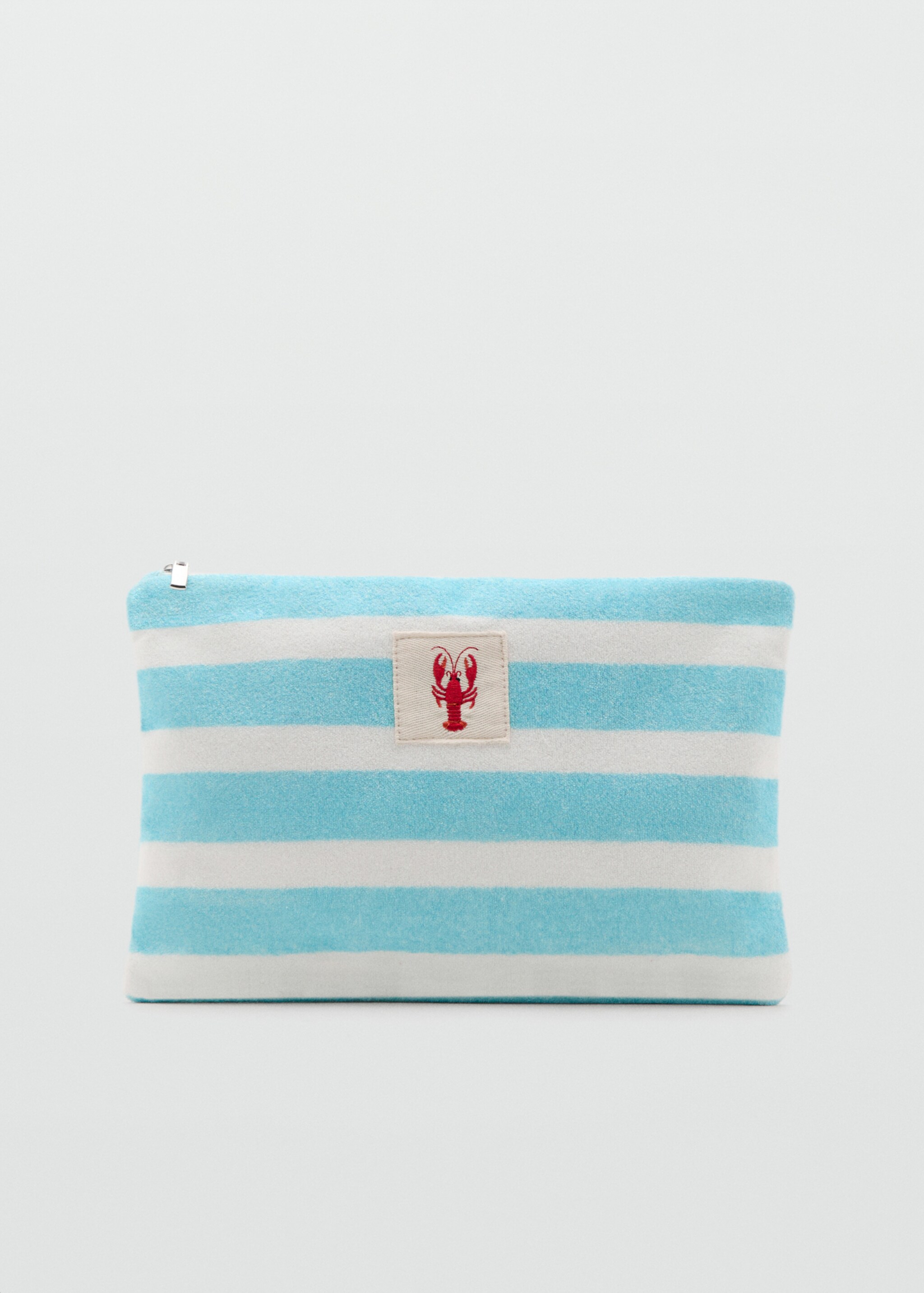 Striped cotton toiletry bag - Article without model, Blue. Ref: 27015973-00.