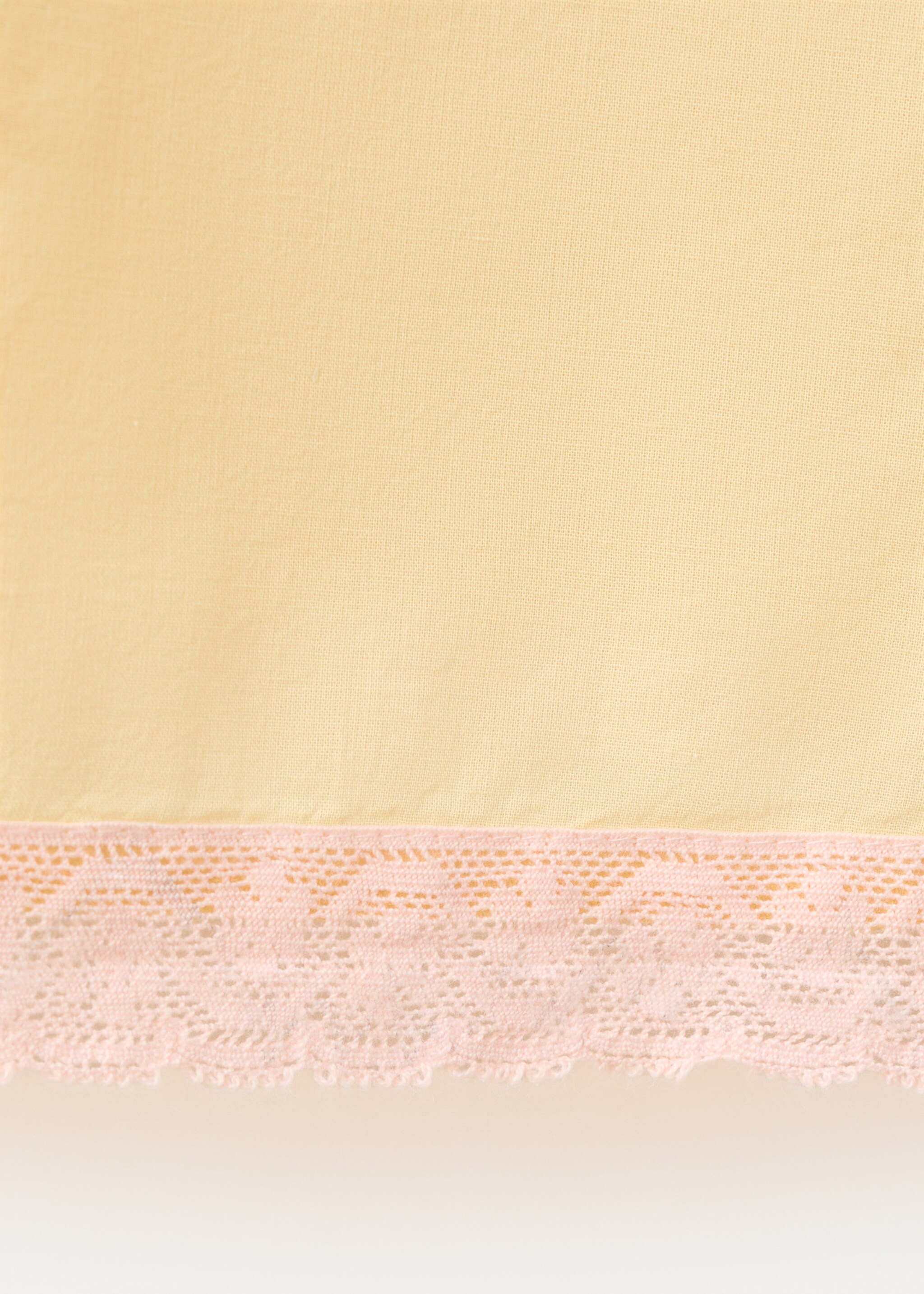 Short nightdress 100% cotton - Details of the article 0, Pastel Yellow. Ref: 27015975-00.