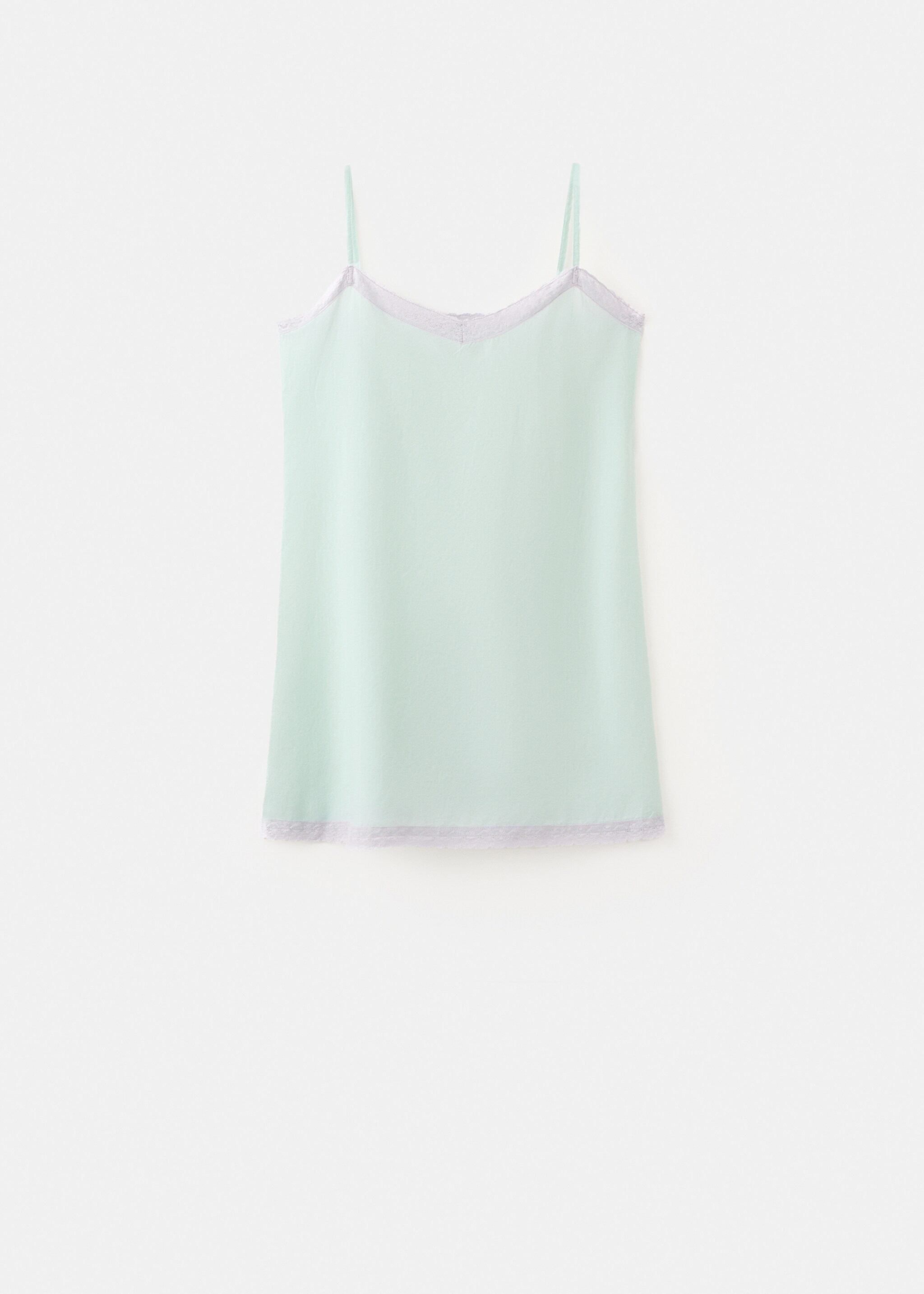 Short nightdress 100% cotton - Article without model, Blue. Ref: 27015975-00.