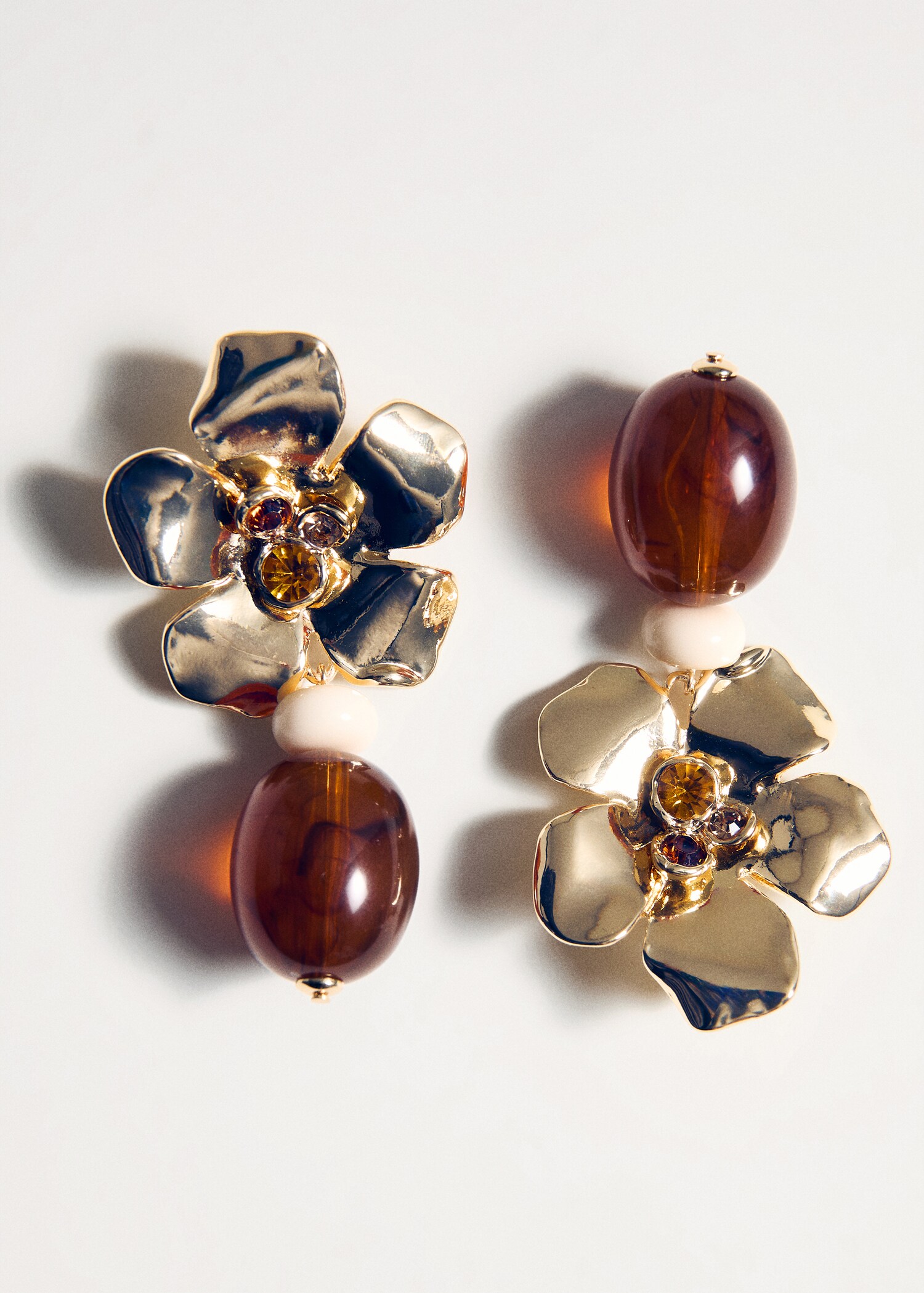 Dangling floral earrings - Details of the article 5