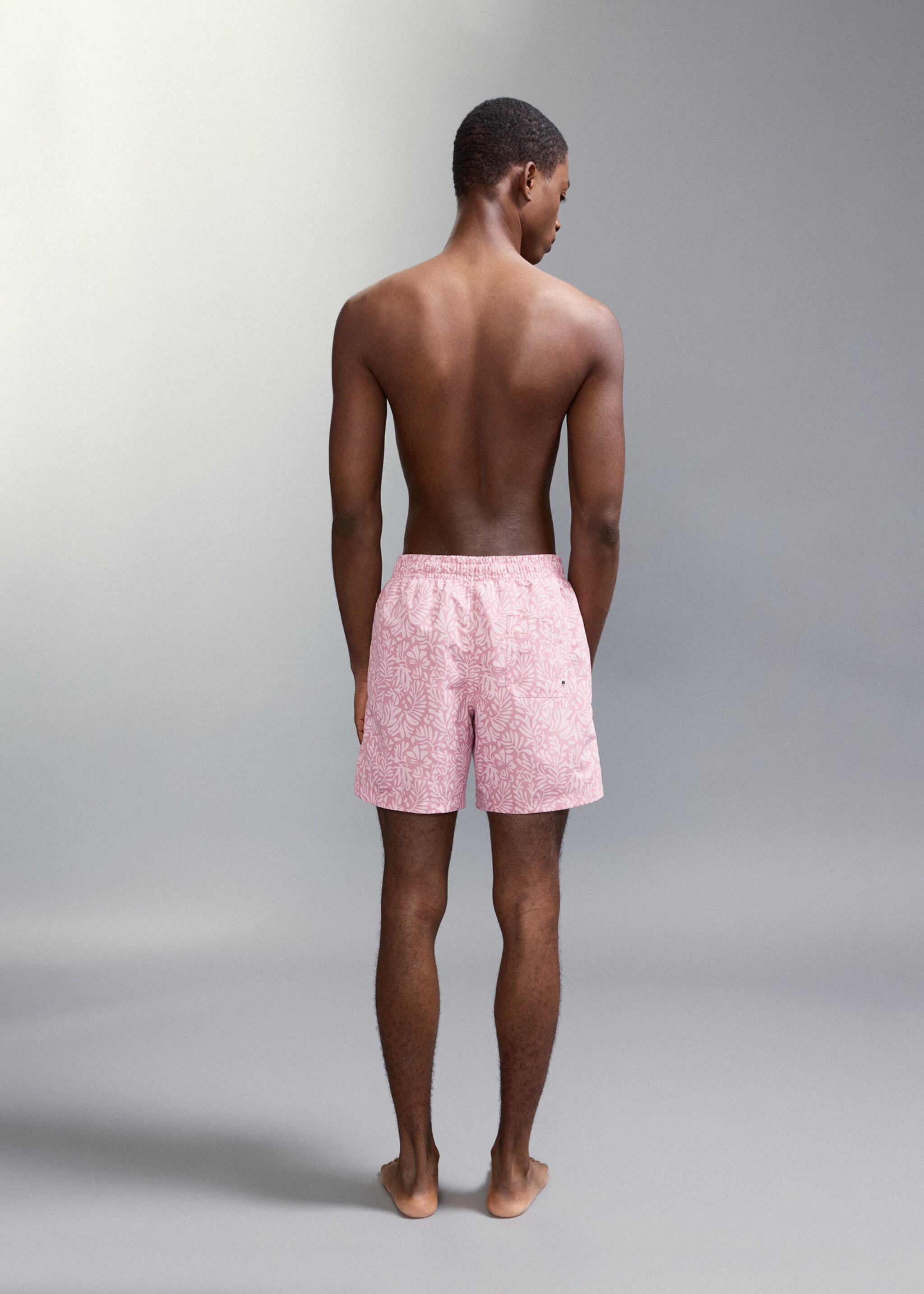 Printed swimming trunks - Reverse of the article, Pink. Ref: 27015991-00.
