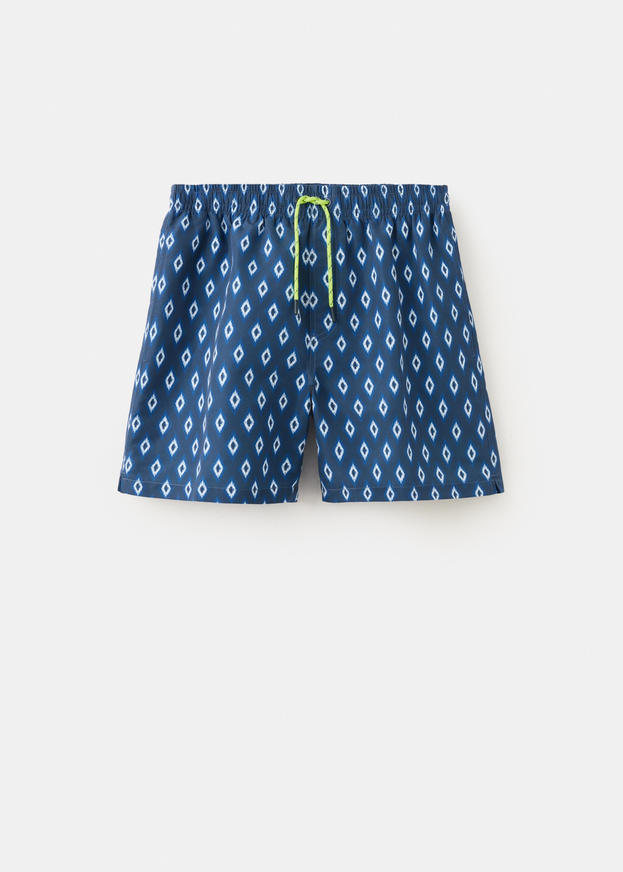 Ethnic-print swimsuit - Article without model, Navy. Ref: 27015992-00.