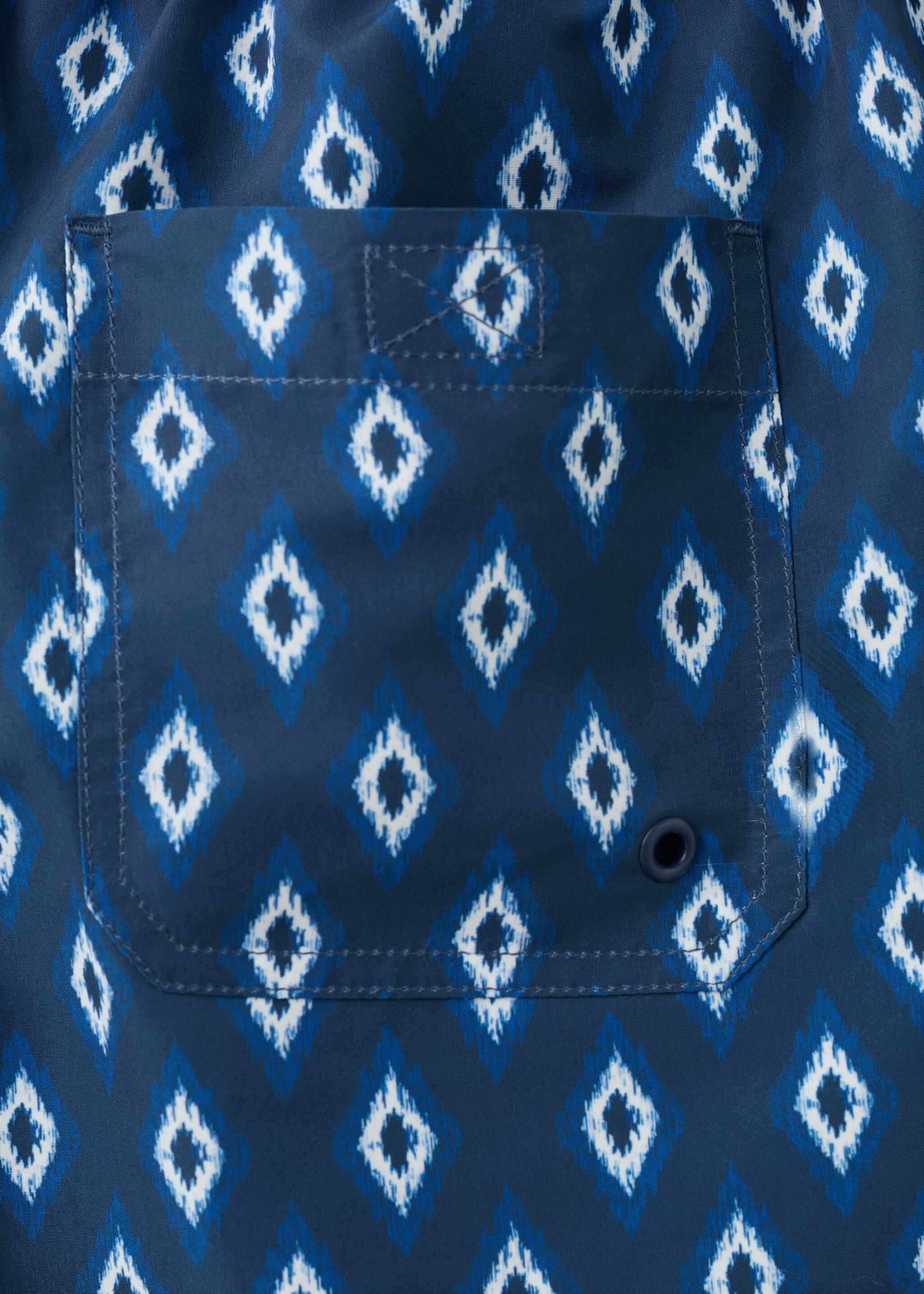 Ethnic-print swimsuit - Details of the article 8, Navy. Ref: 27015992-00.