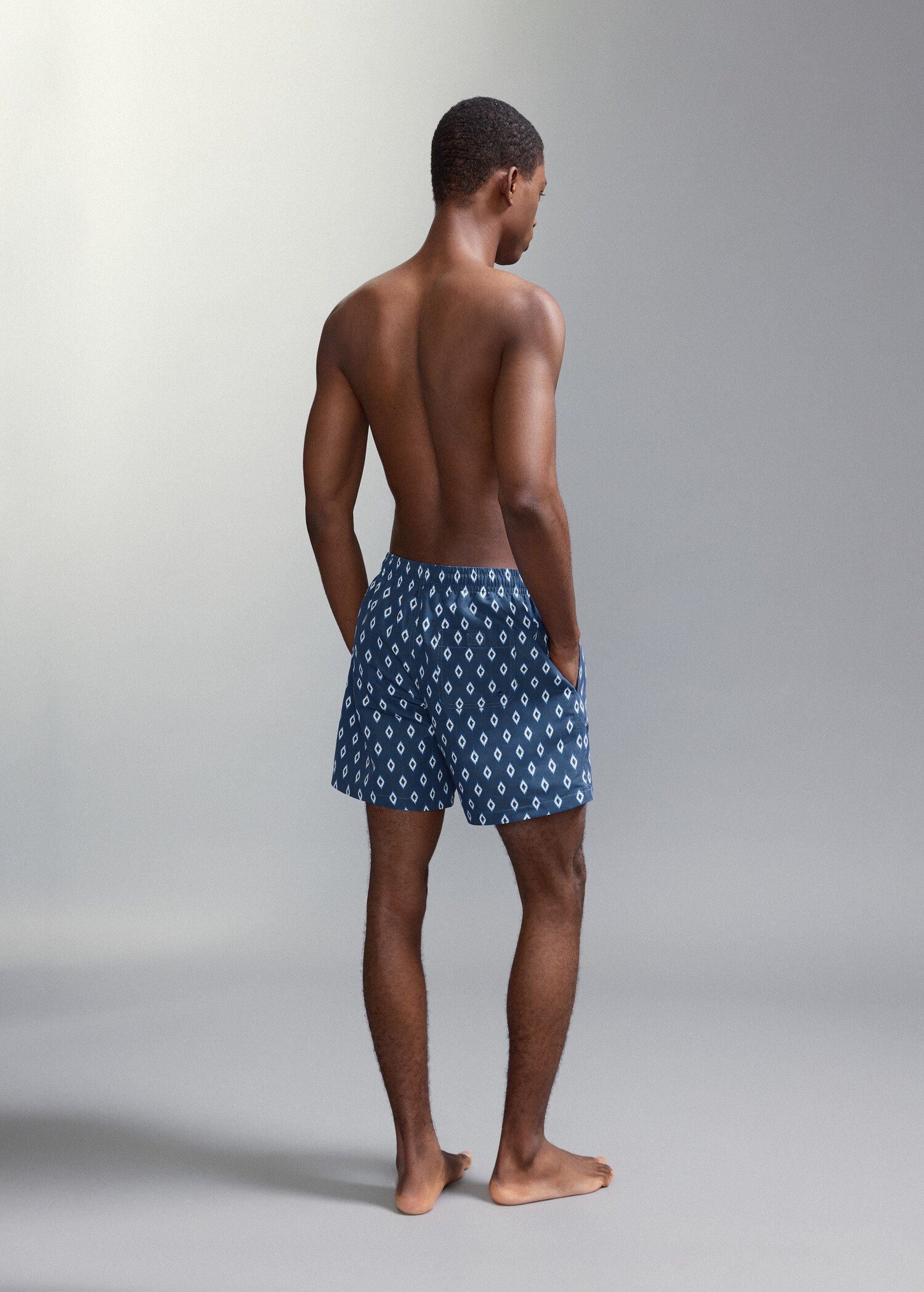 Ethnic-print swimsuit - Reverse of the article