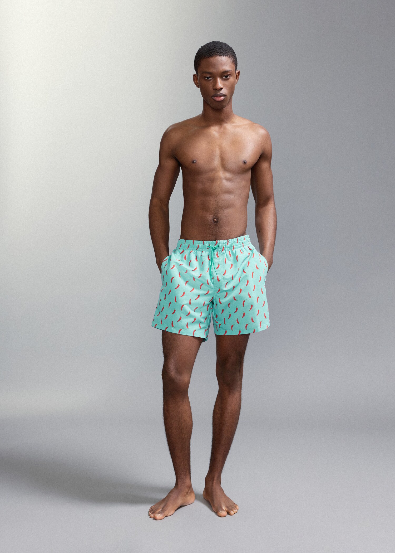 Printed swimming trunks - Medium plane
