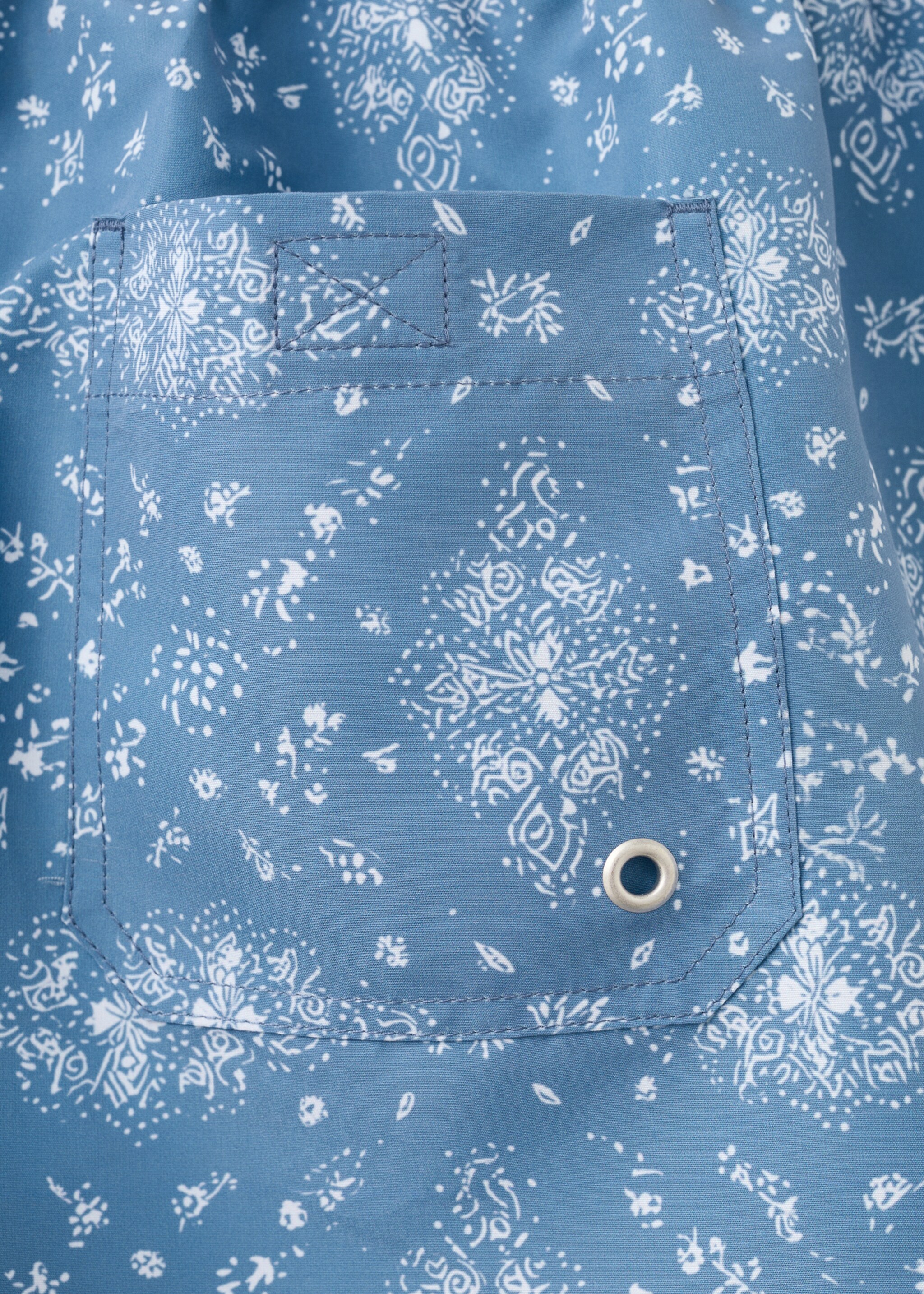 Printed swimming trunks - Details of the article 0, Blue. Ref: 27015994-00.