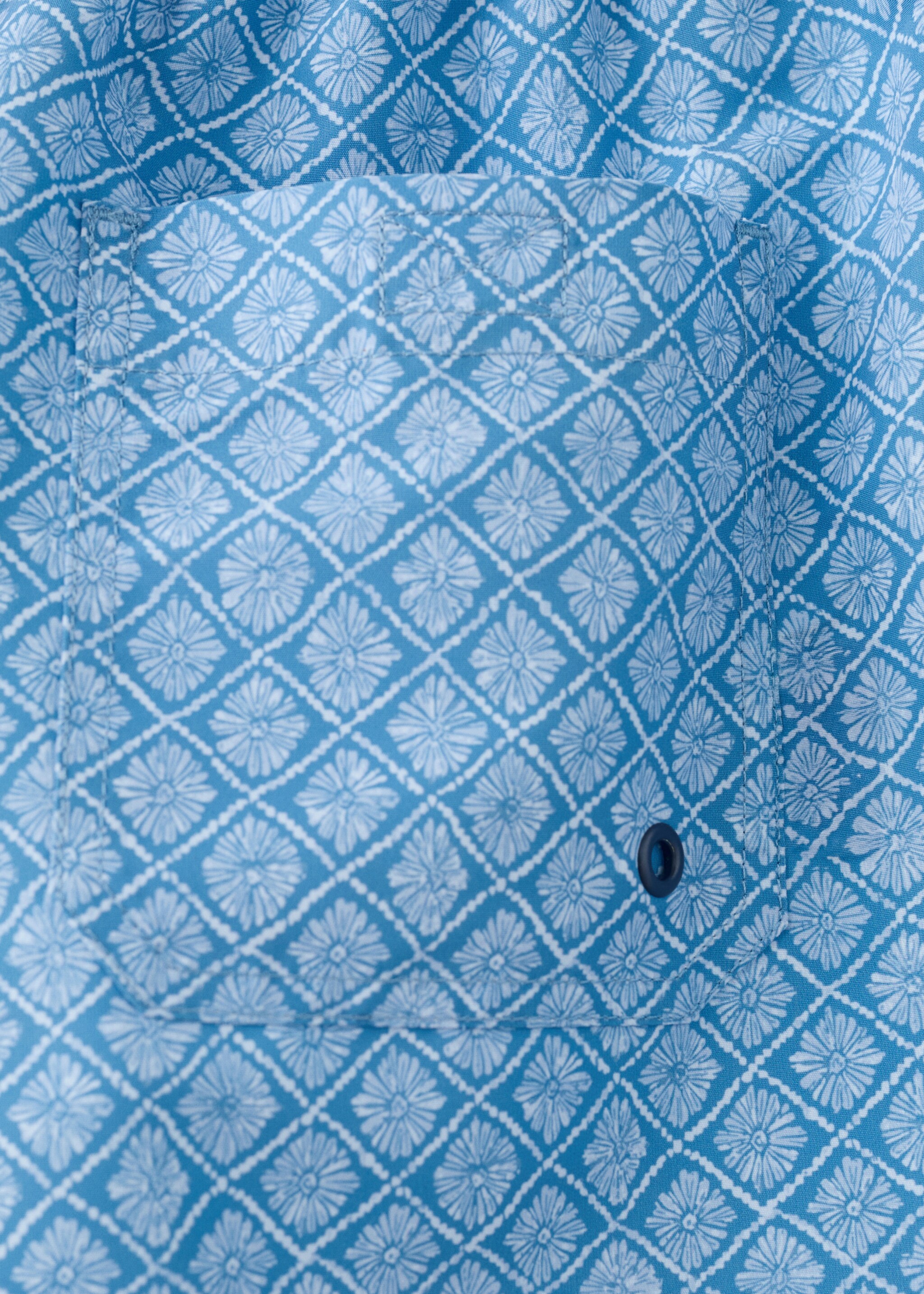 Floral print swimsuit - Details of the article 8, Blue. Ref: 27015999-00.