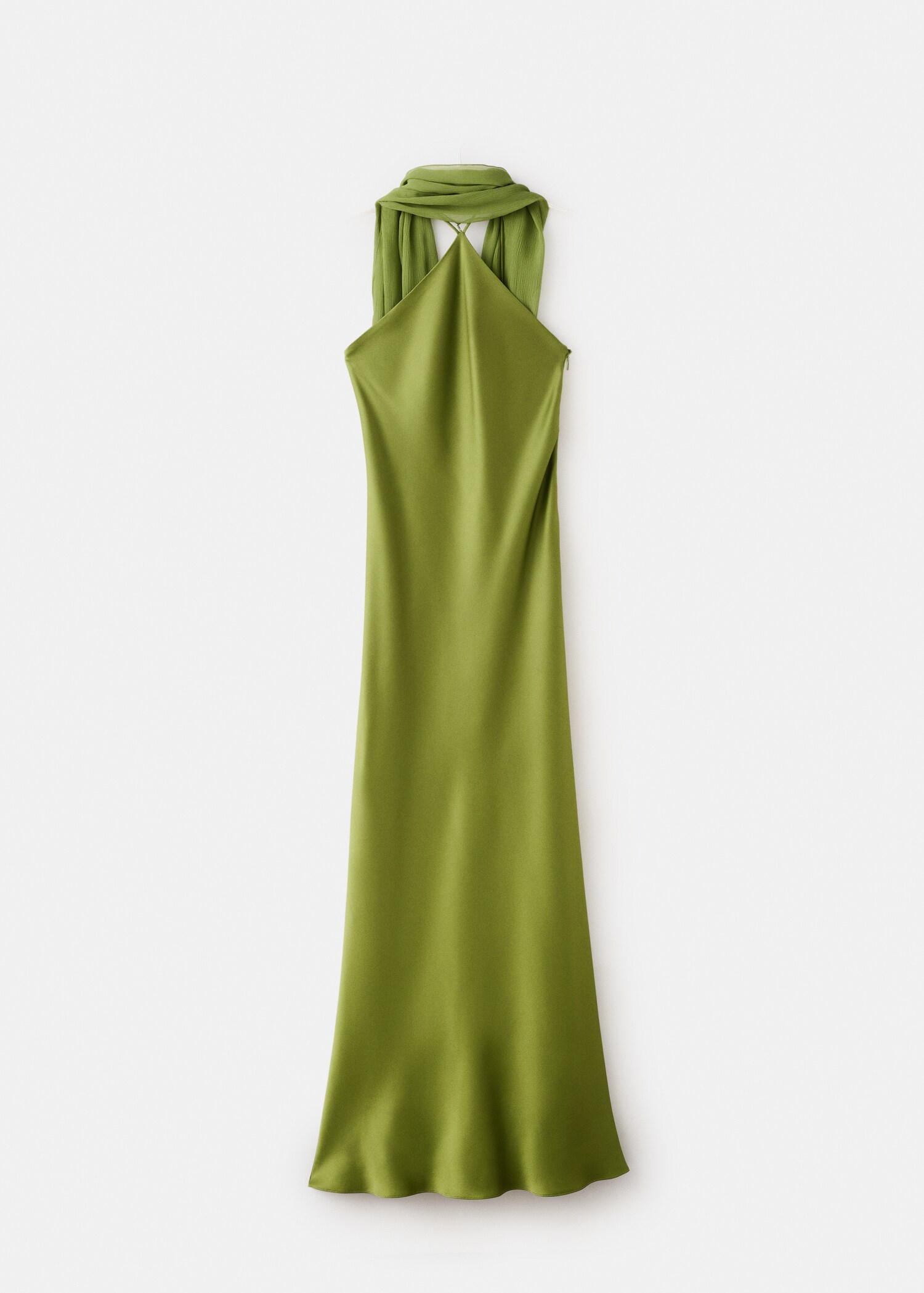 Satin halter neck dress - Article without model