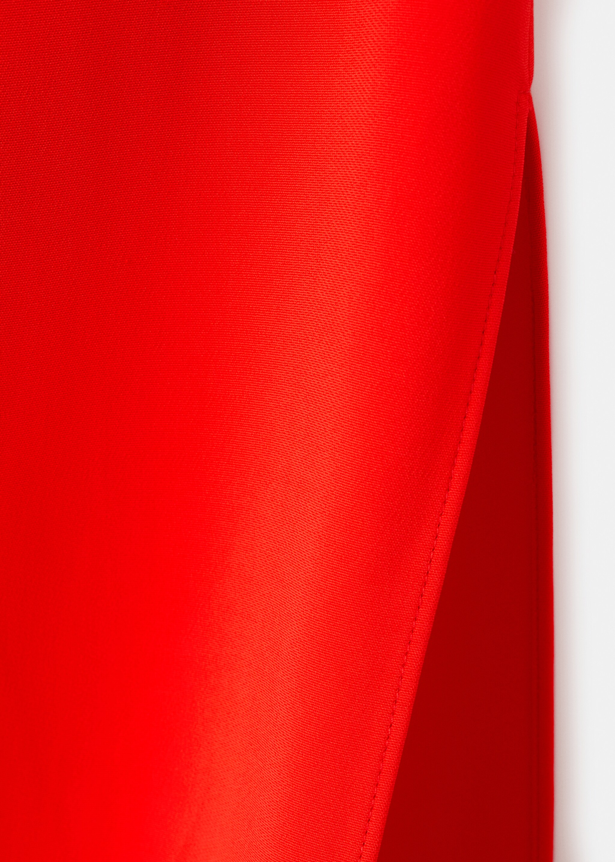 Long dress with an asymmetric neckline - Details of the article 0, Red. Ref: 27016003-00.