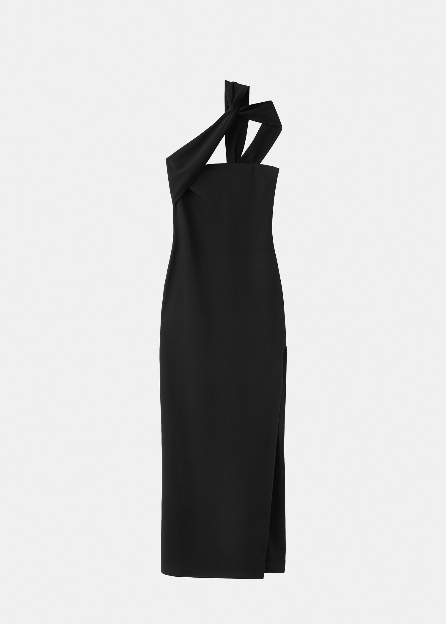 Long dress with an asymmetric neckline - Article without model