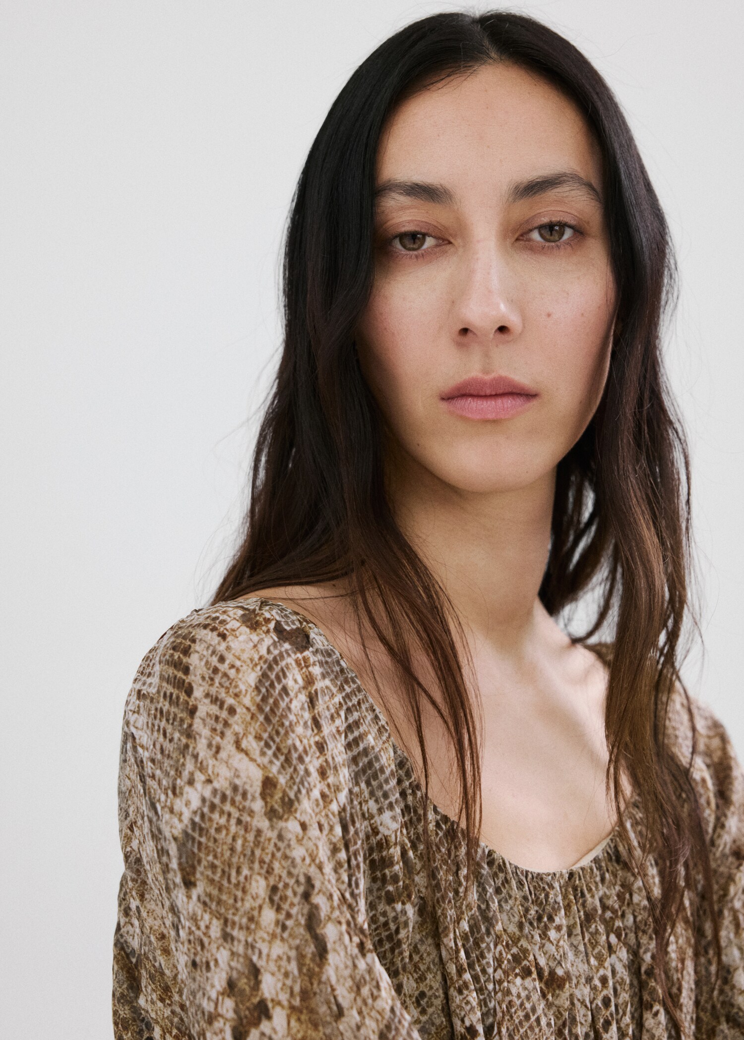 Flowy animal print dress - Details of the article 1