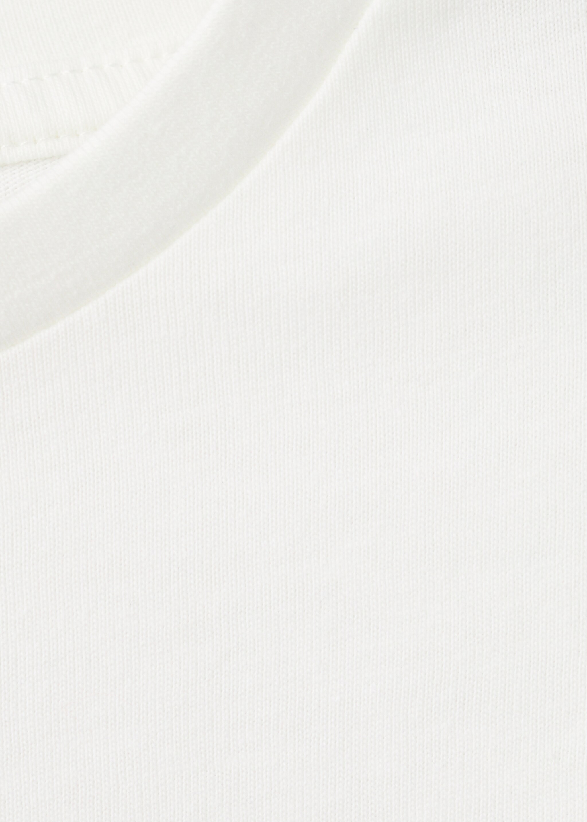 T-shirt com folhos e detalhes bordados - Pormenor do artigo 0, Branco-pérola. Ref: 27016341-00.