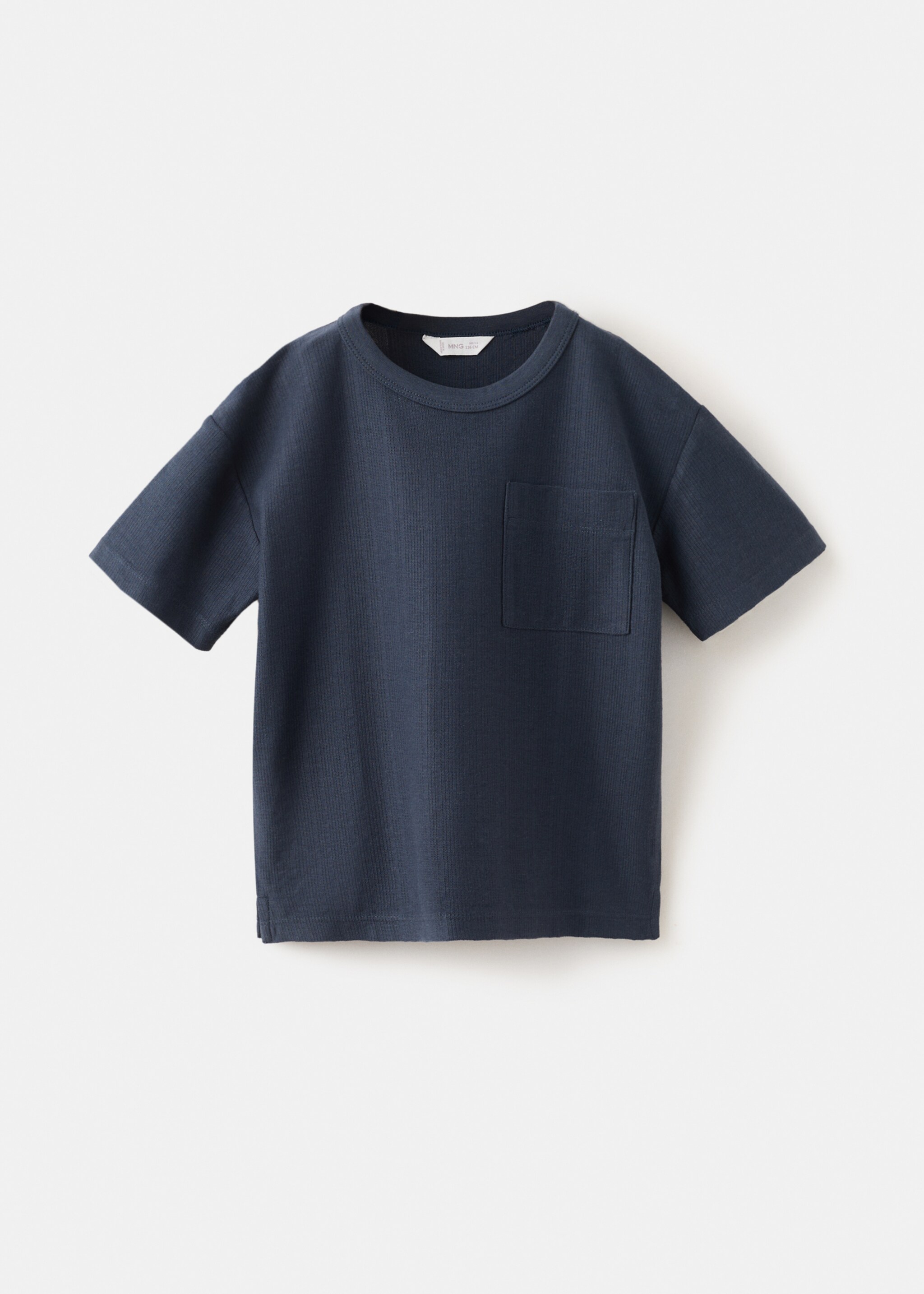 Pocket cotton T-shirt - Article without model, Navy. Ref: 27016345-00.