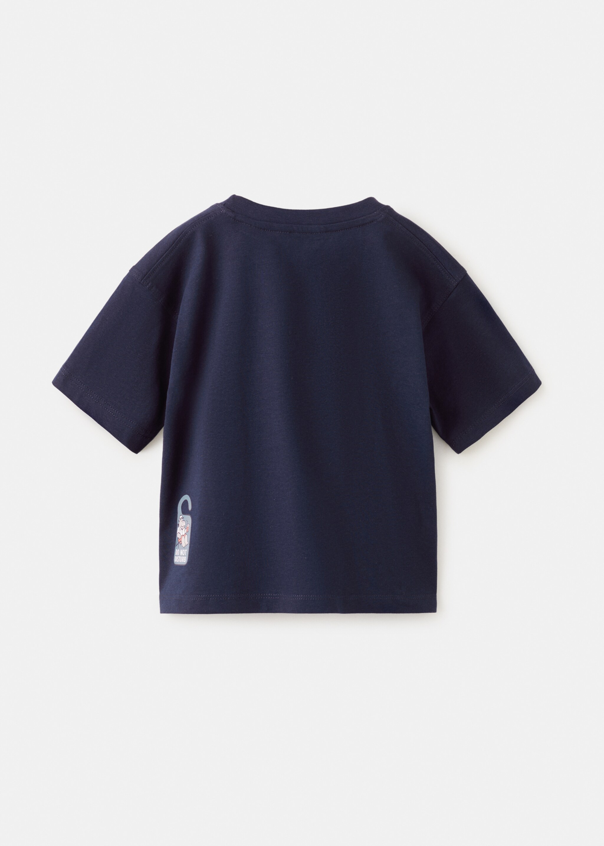 Printed cotton-blend t-shirt - Reverse of the article, Navy. Ref: 27016346-00.