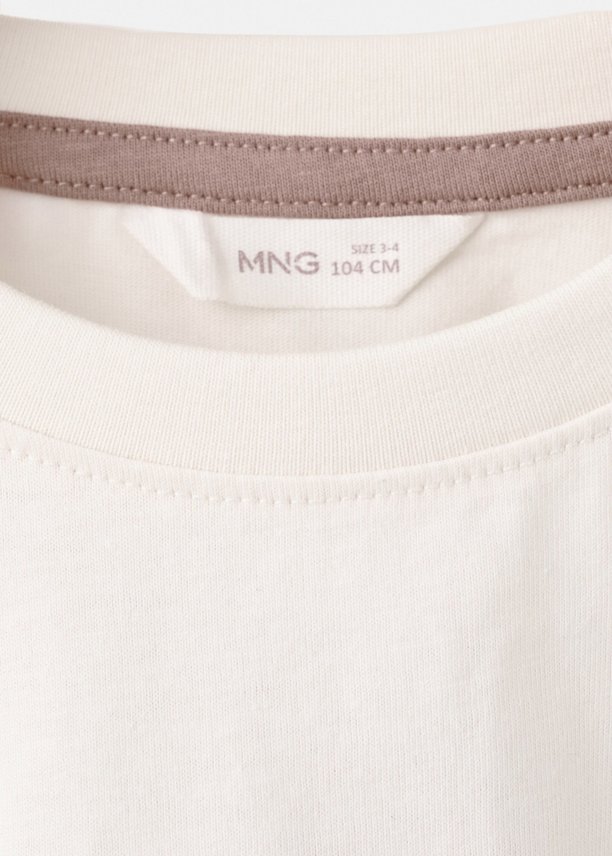 Bedrucktes Baumwoll-T-Shirt - Detail des Artikels 8, Ecru. Ref: 27016348-00.