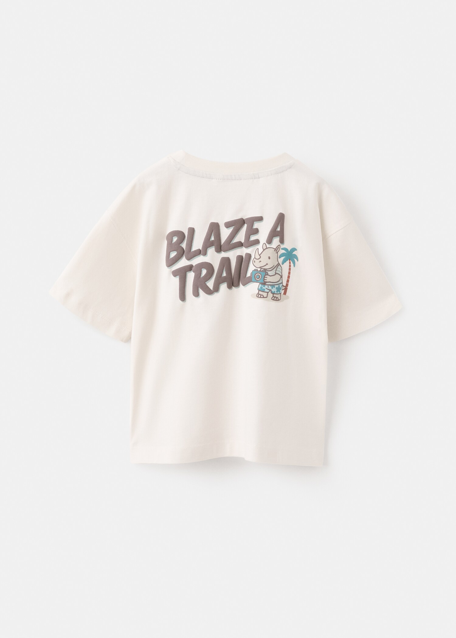 Bedrucktes Baumwoll-T-Shirt - Rückseite des Artikels