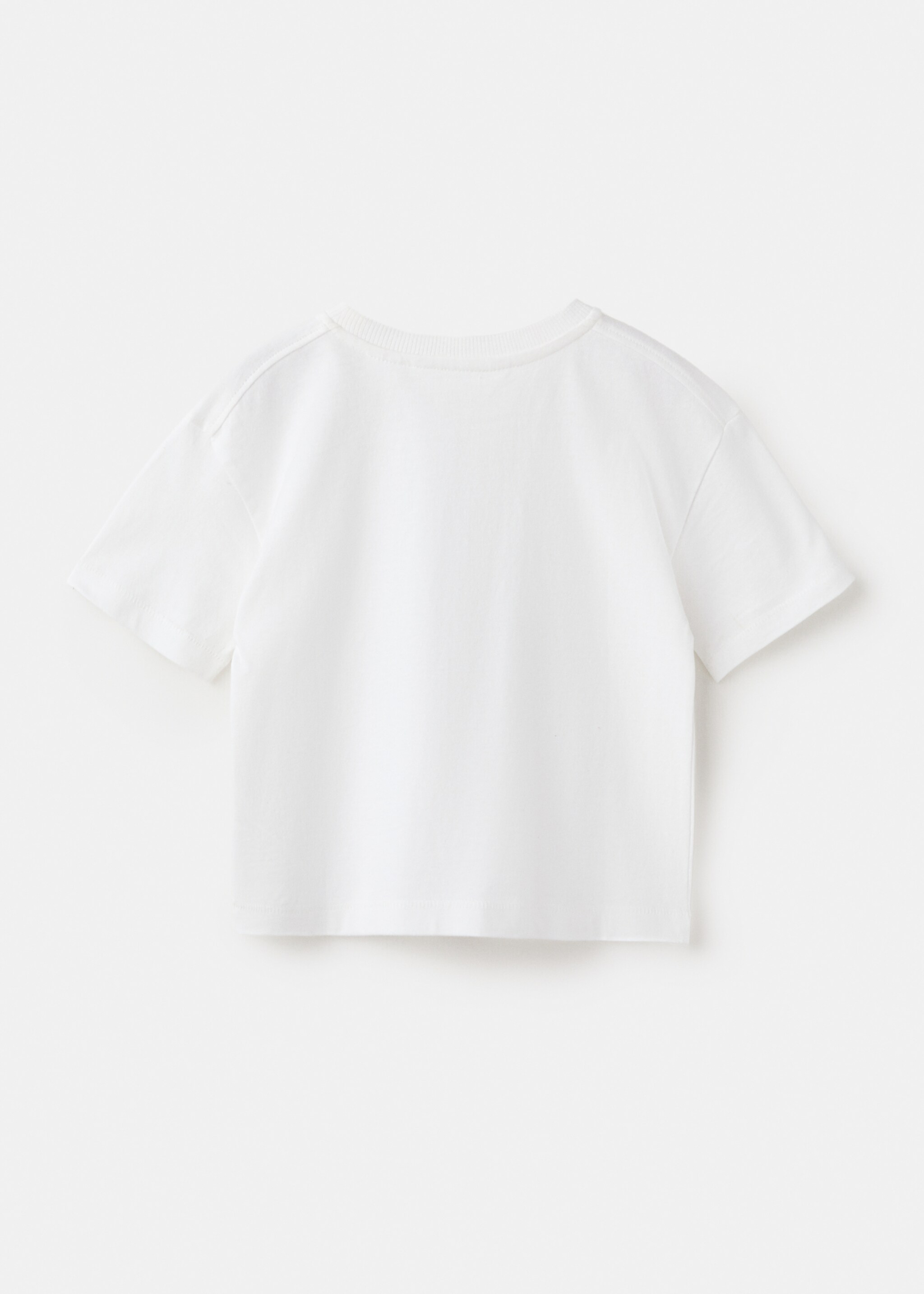 Printed cotton-blend t-shirt - Reverse of the article, White. Ref: 27016349-00.