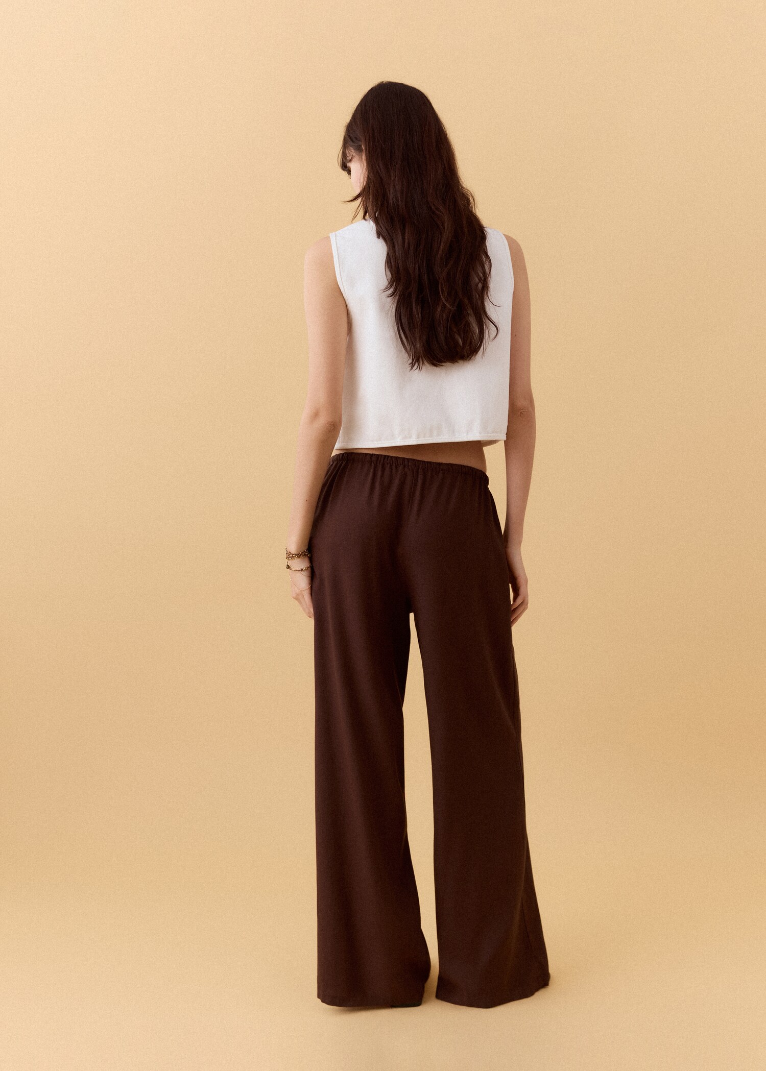 Flowy straight-fit trousers - Reverse of the article
