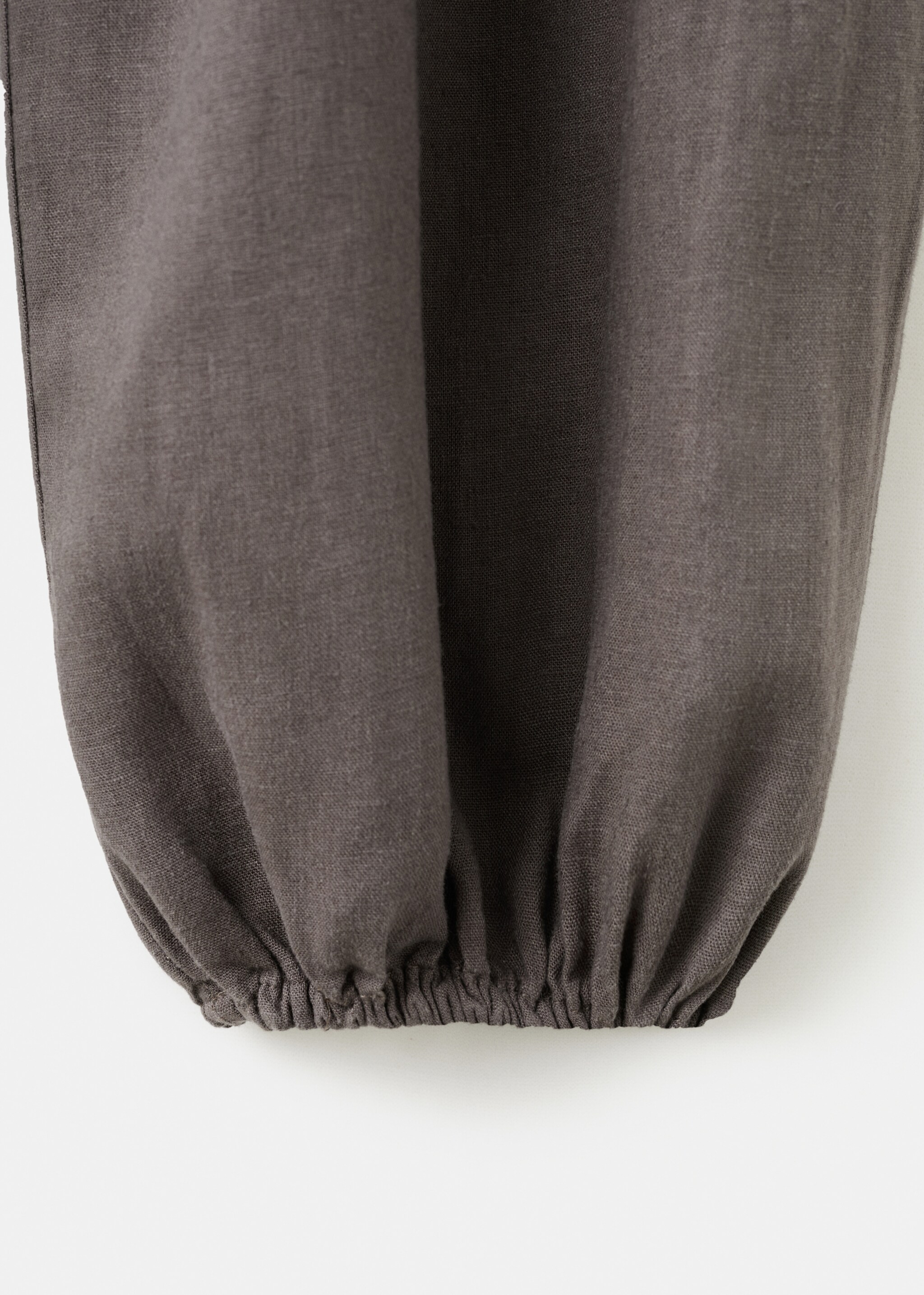 بنطلون مزيج الكتان بالون - تفاصيل المنتج 0, شوكولاتة. Ref: 27016351-00.