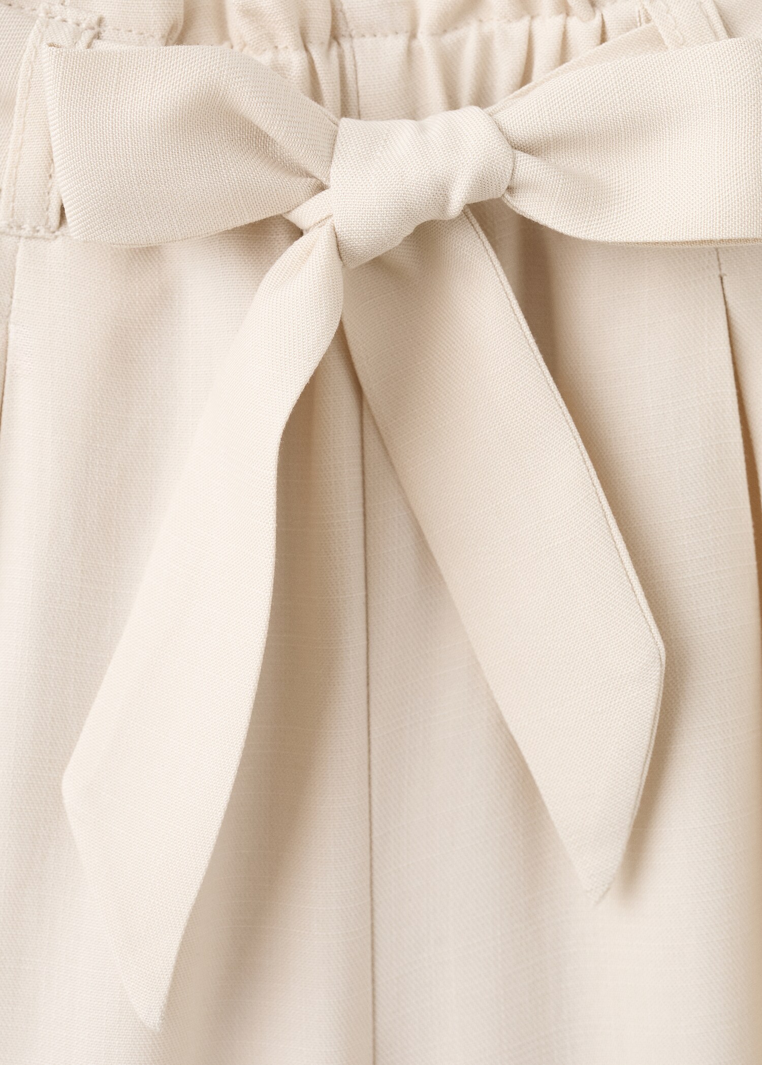 Flowy straight-fit trousers with bow - Details of the article 8