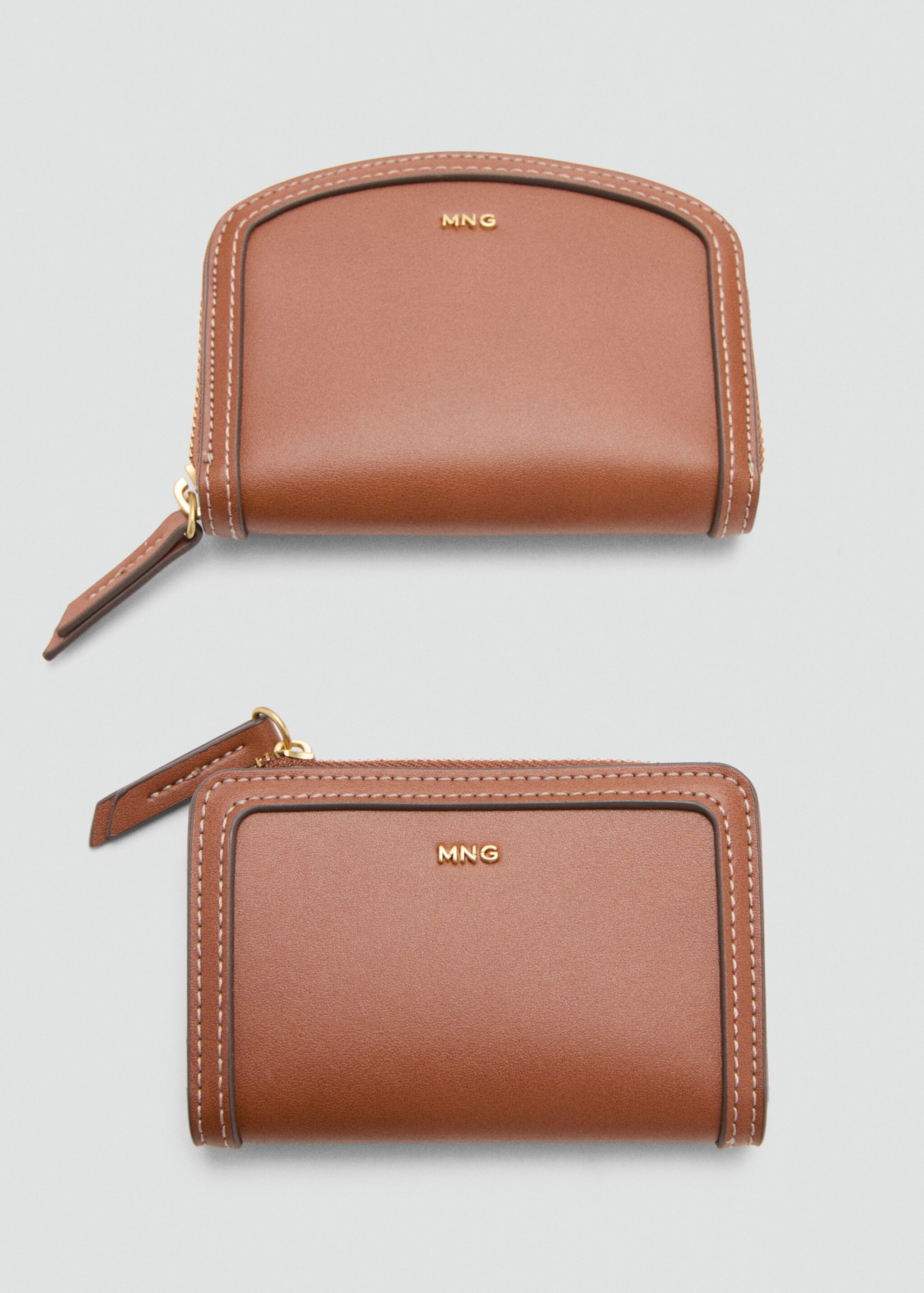 Saffiano-effect wallet - Details of the article 2, Leather. Ref: 27016356-00.