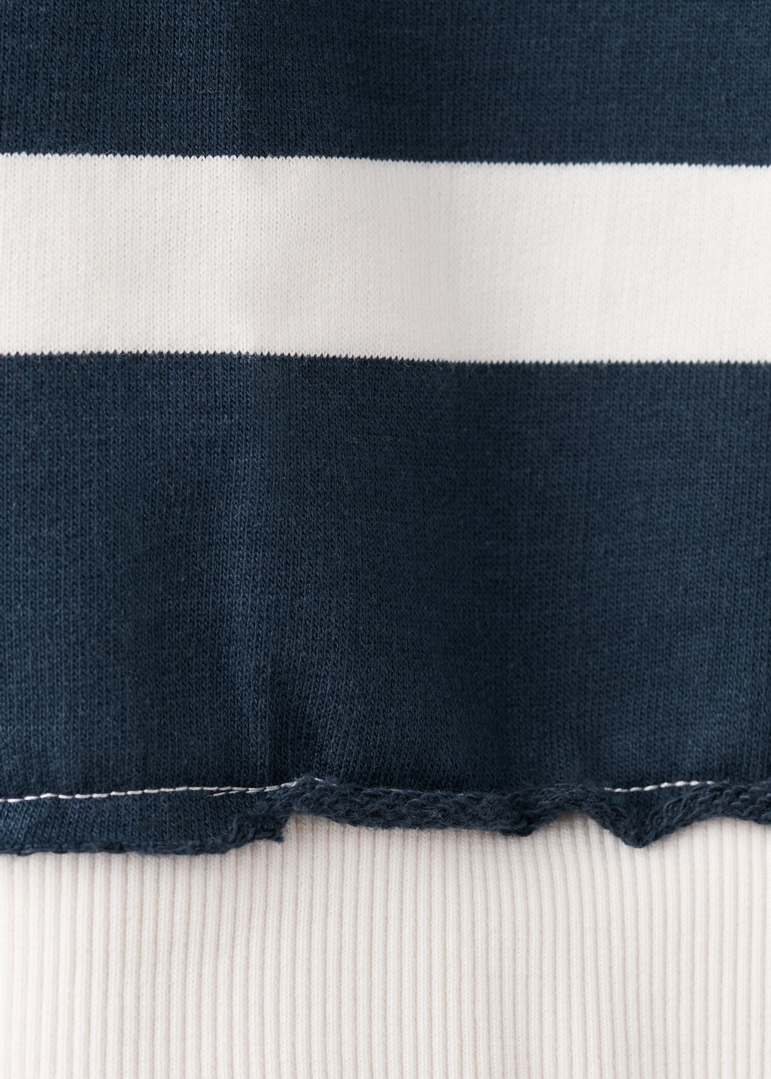 Striped cotton-blend sweatshirt - Details of the article 0