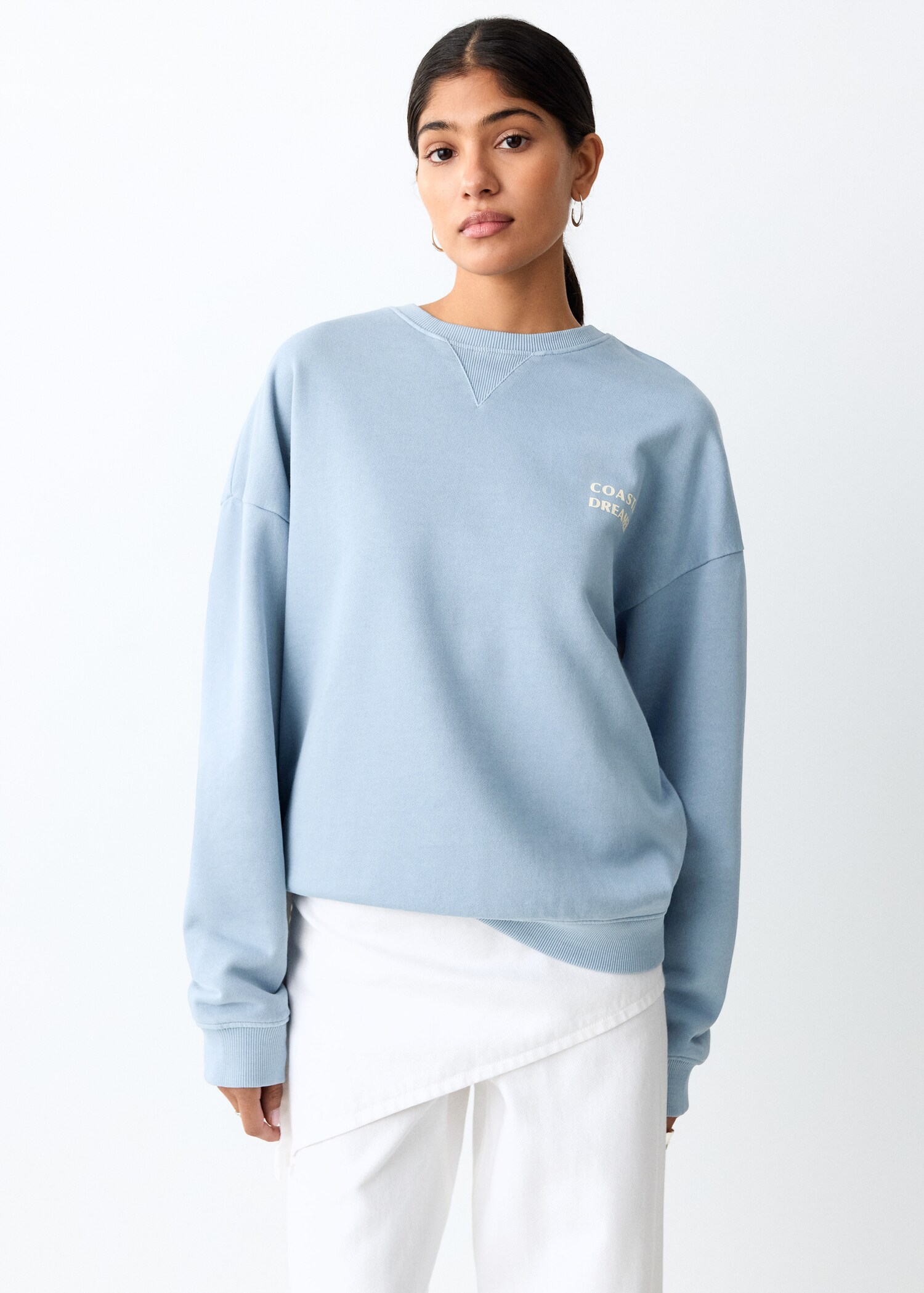 Printed cotton sweatshirt - Medium plane