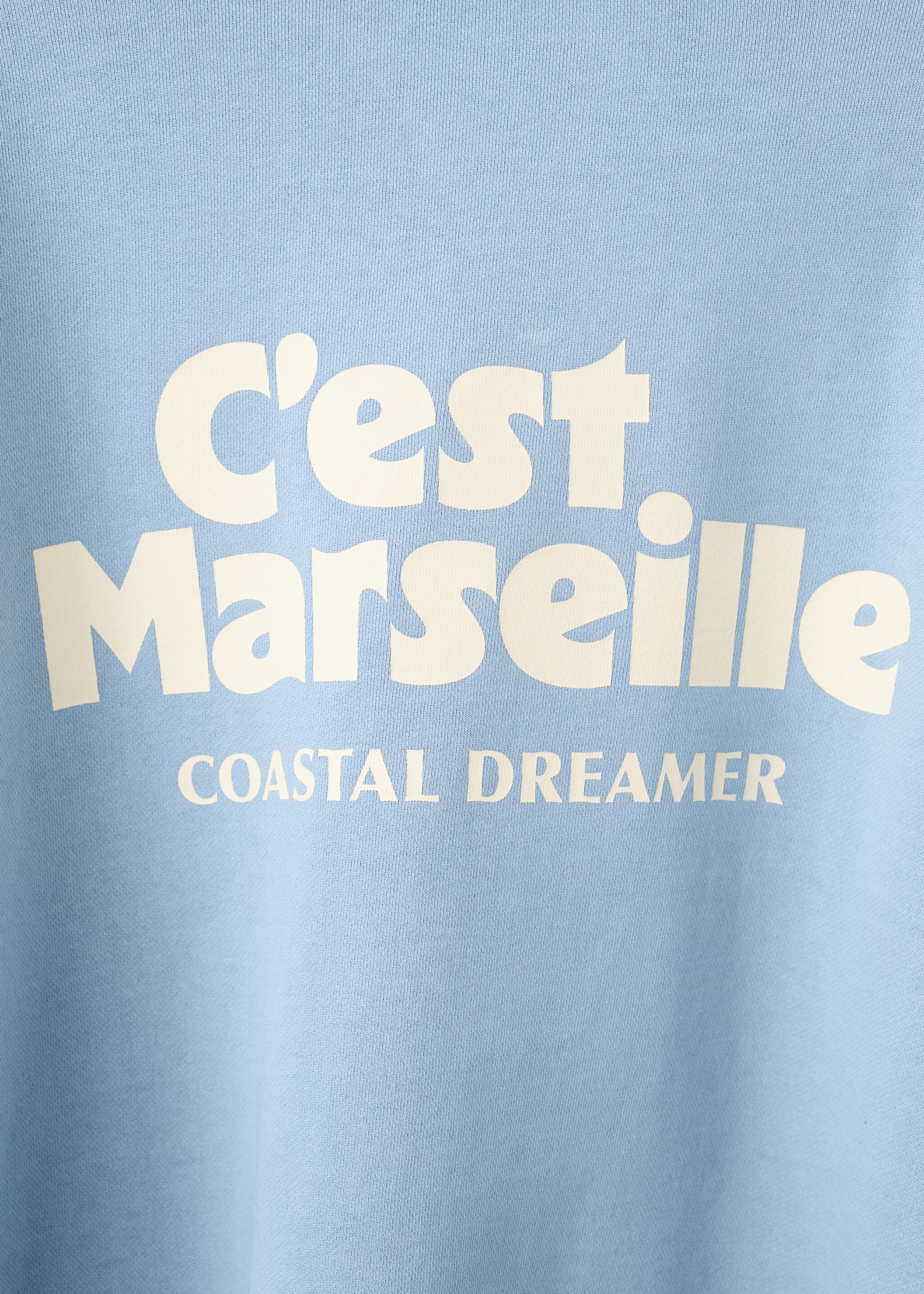 Sweat-shirt coton imprimé - Détail de l'article 0, Bleu. Ref: 27016358-00.