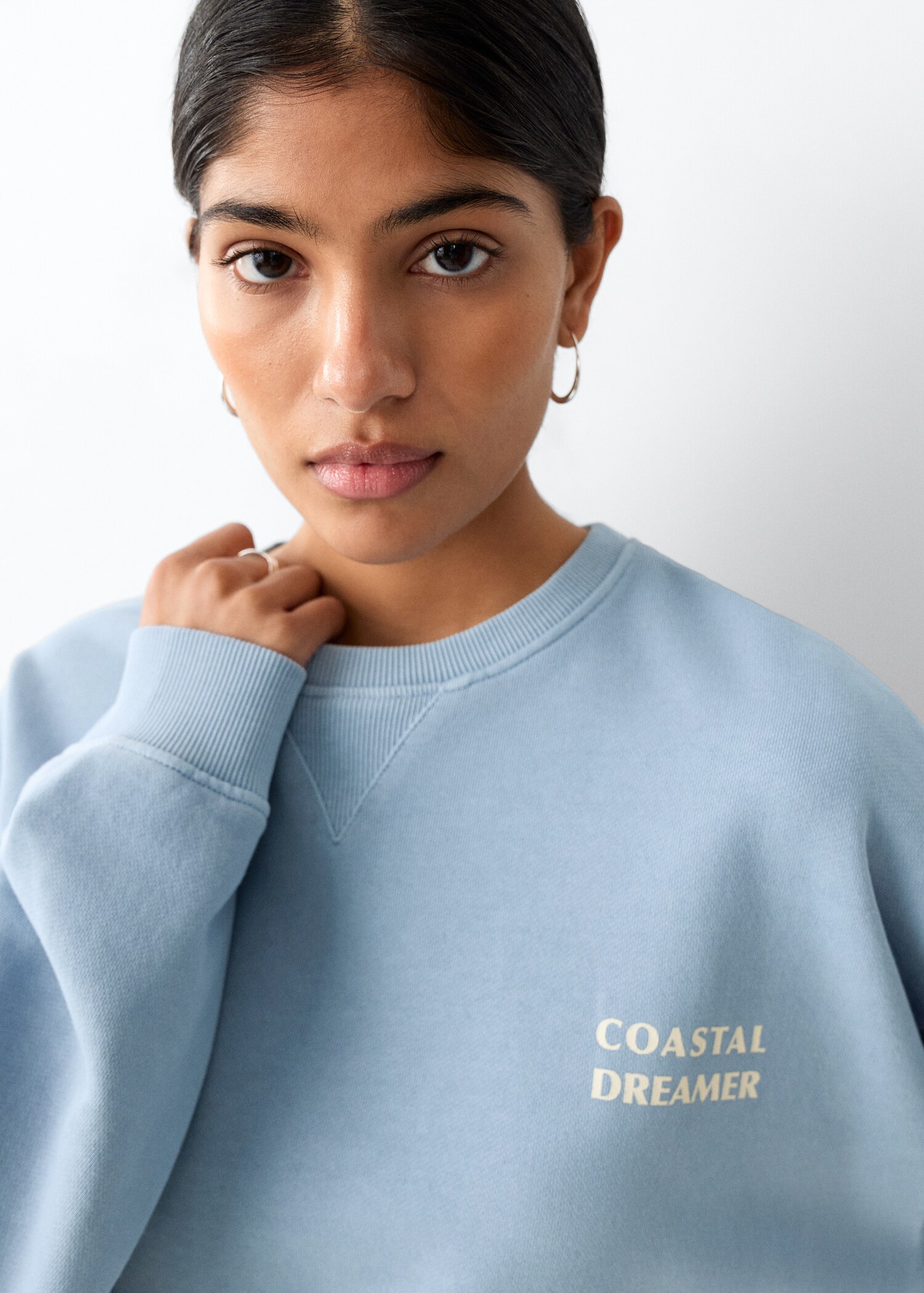 Printed cotton sweatshirt - Details of the article 1