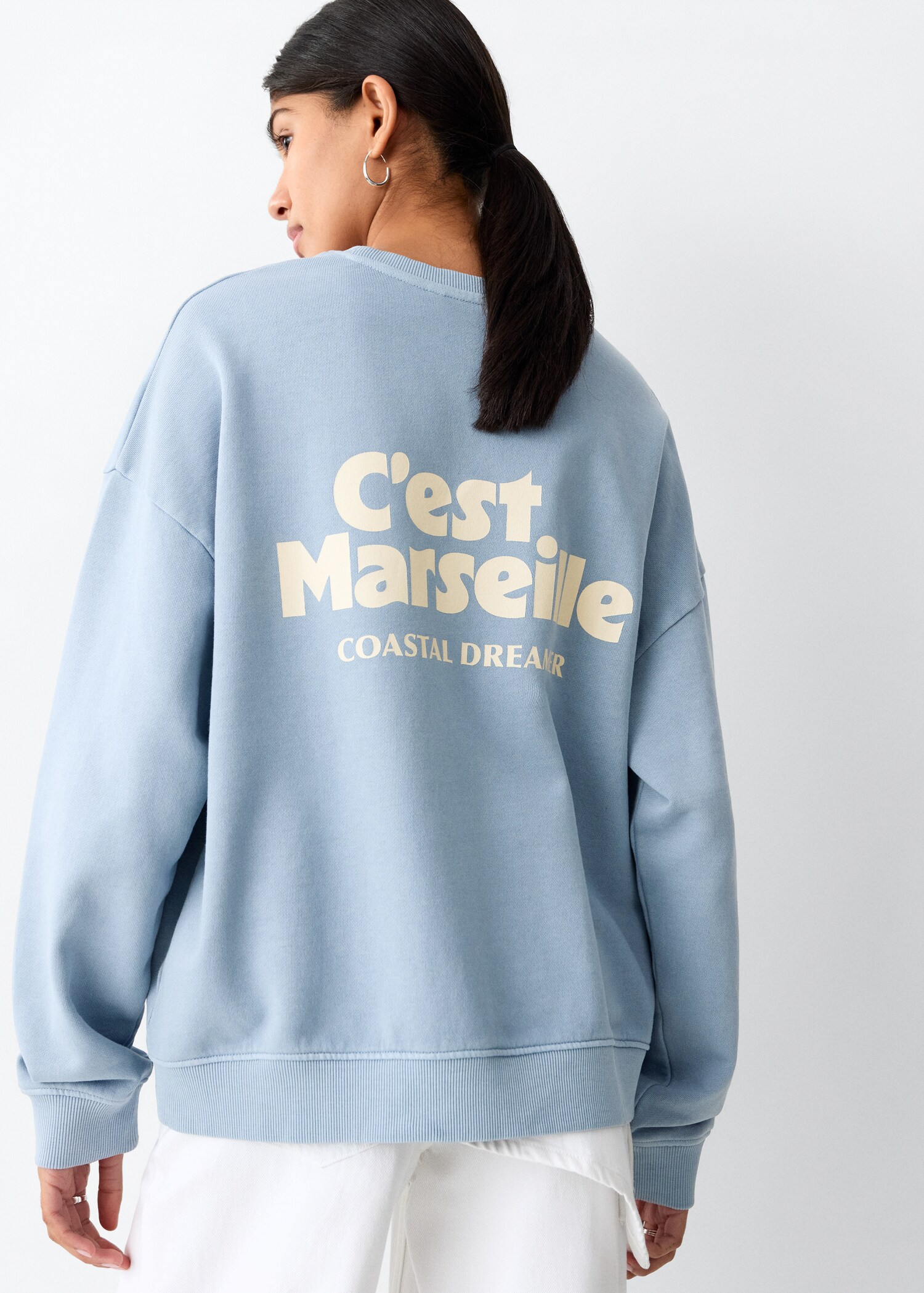 Printed cotton sweatshirt - Reverse of the article