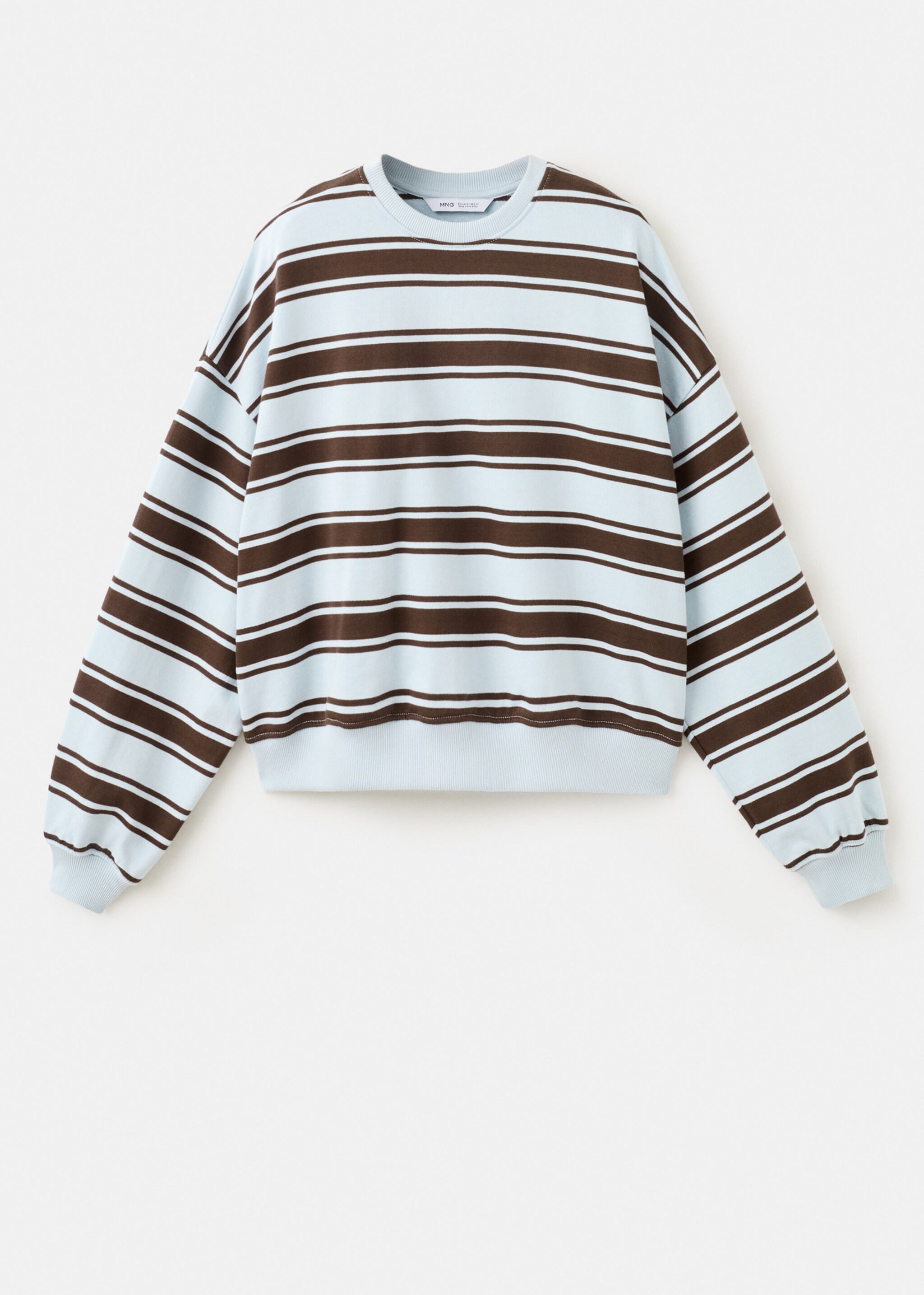 Sweat-shirt rayé bicolore - Article sans modèle, Bleu. Ref: 27016359-00.